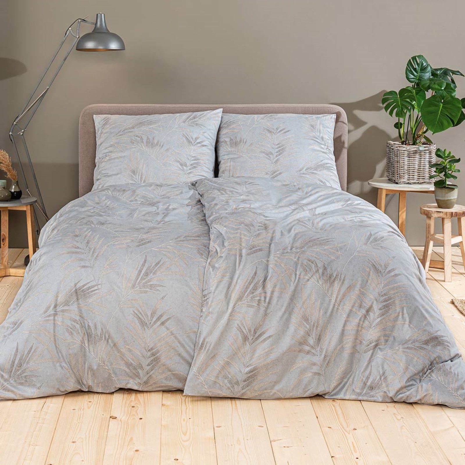 Estella Bettwäsche Estella Mako Jersey Bettwäsche 135x200 Keno natur Farn B günstig online kaufen