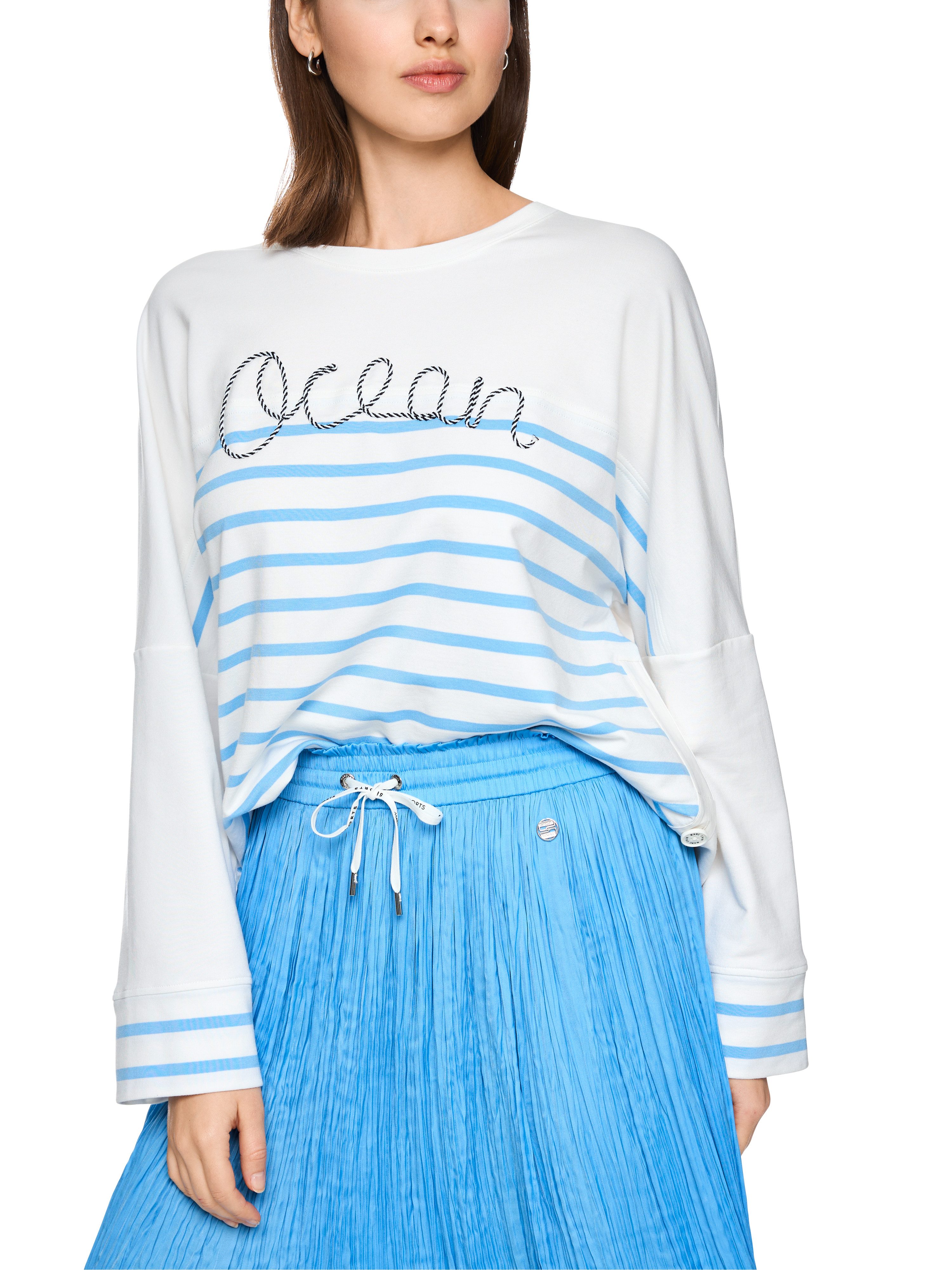 Marc Cain Sweatshirt Salty Breeze Premium Damenmode gestreift, weite Form