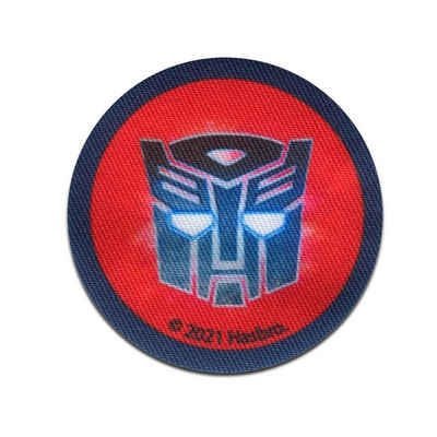 Transformers Aufnäher Bügelbild, Aufbügler, Applikationen, Patches, Flicken, zum aufbügeln, Polyester, Transformers Button - Größe: 5,5 x 5,5 cm
