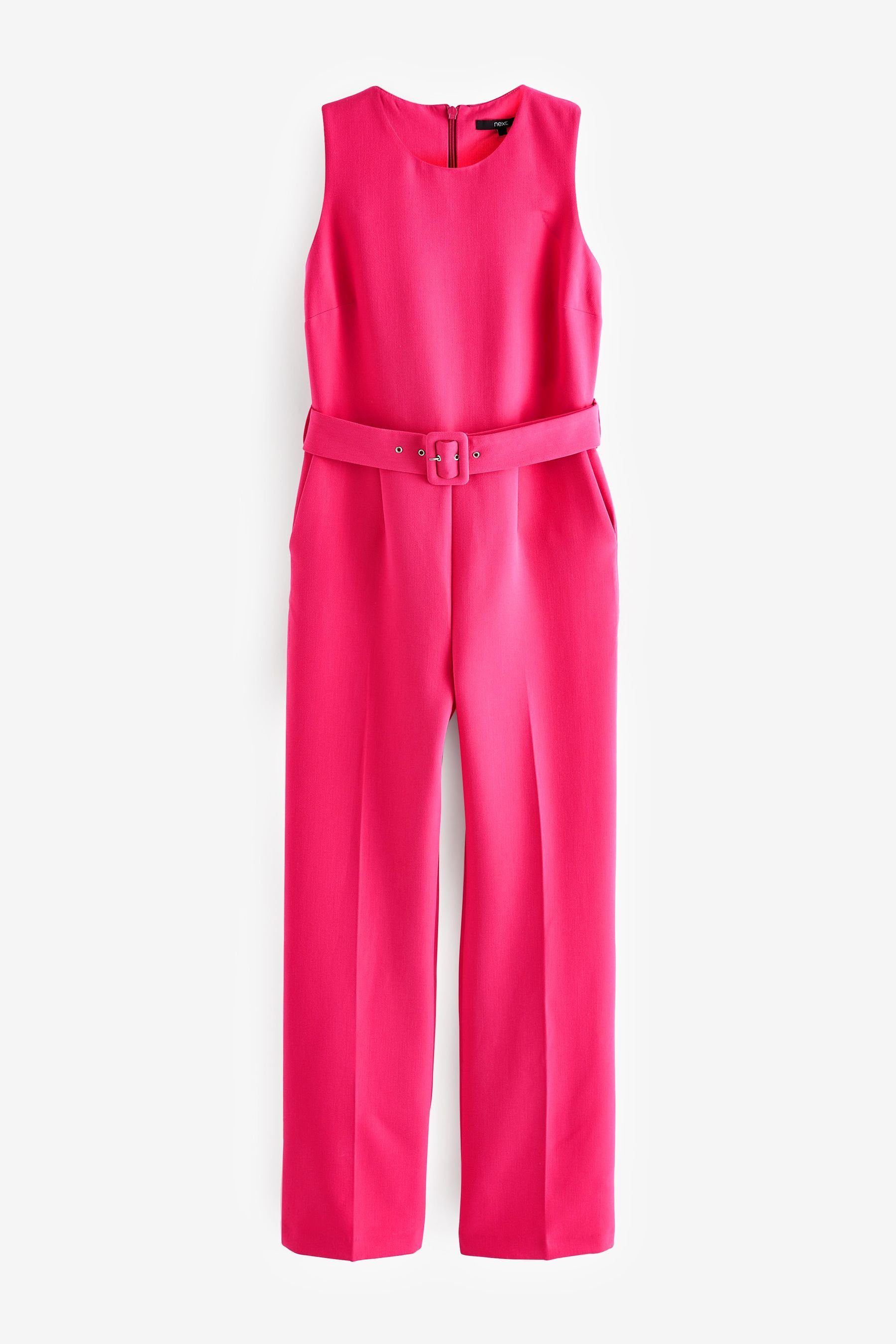 Next Jumpsuit Overall mit weitem Bein und Gürtel (1-tlg)