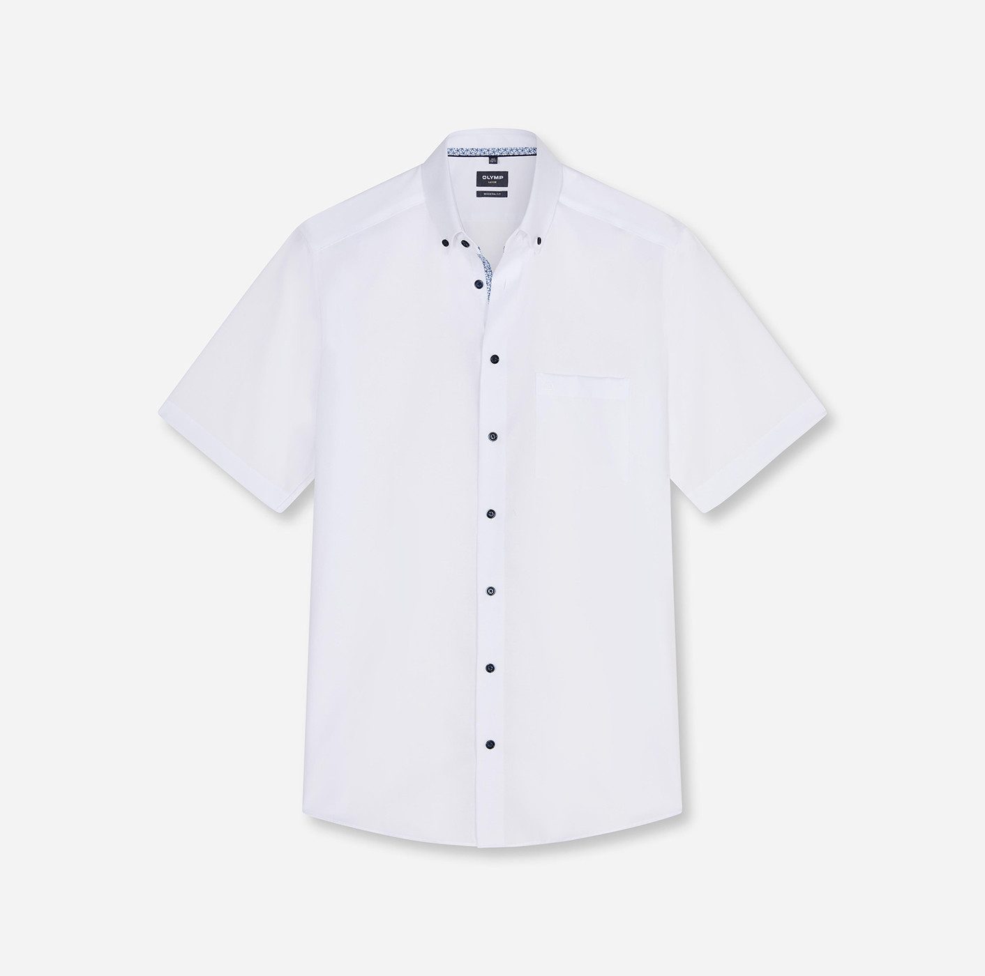 OLYMP Kurzarmhemd Luxor Businesshemd, modern fit, Button-down-Kragen