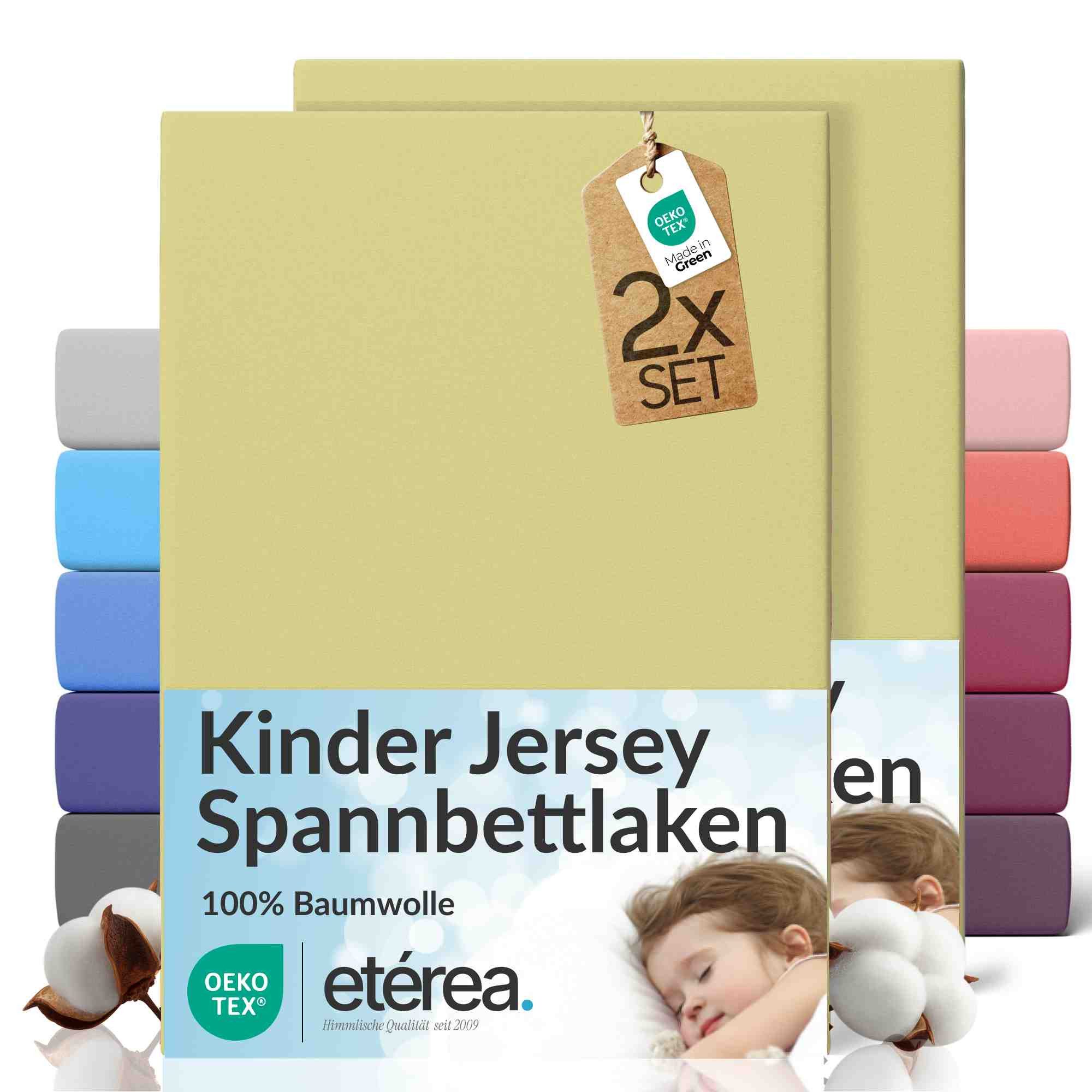 etérea Himmlische Qualität Spannbettlaken etérea Comfort Jersey 2er Set Spannbettlaken, Jersey, Gummizug: rundum, (2 Stück)