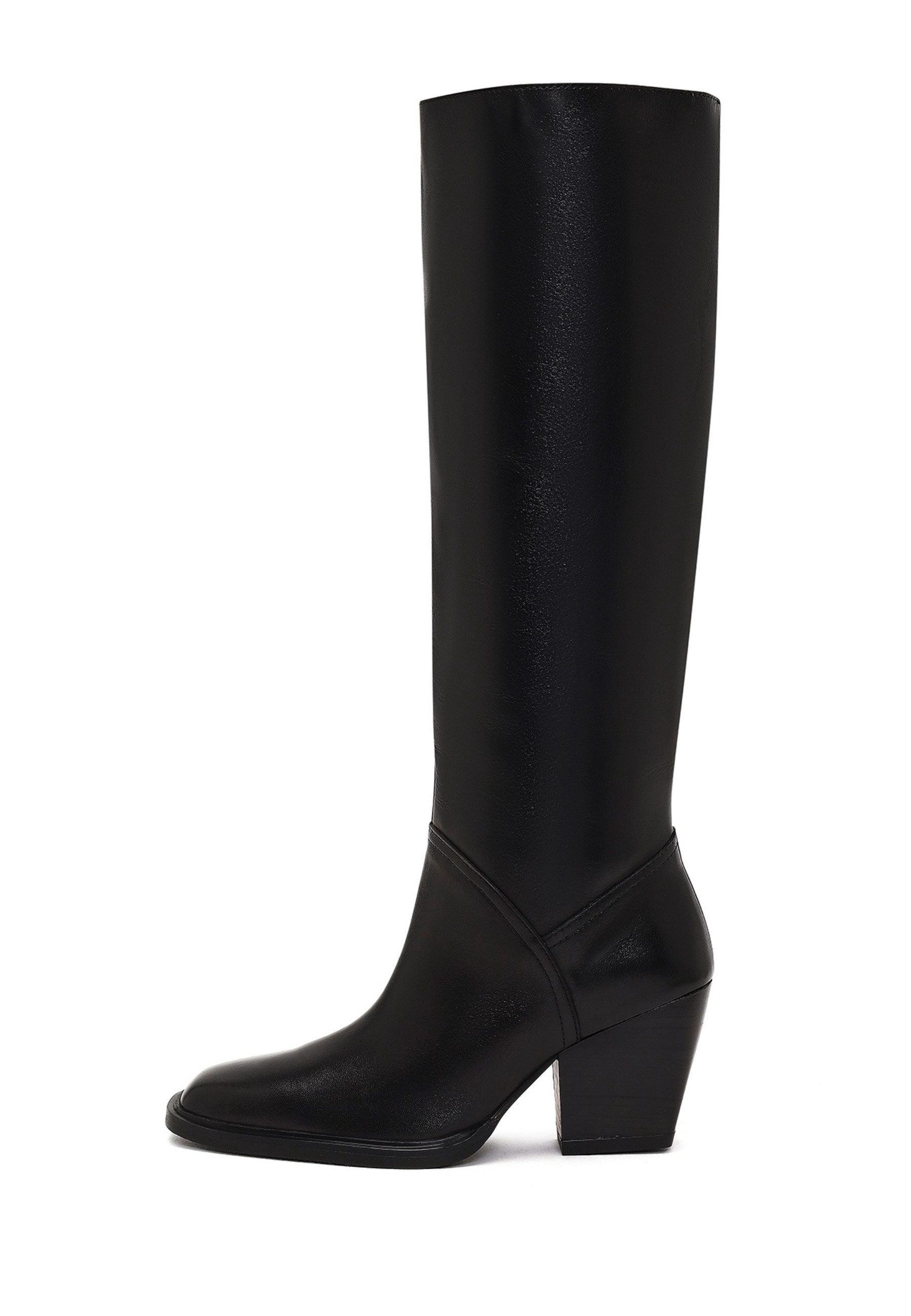 Derimod Absatzstiefel aus Leder Bootsschuh Lederfutter, TPU Sohle, Absatz 6 cm