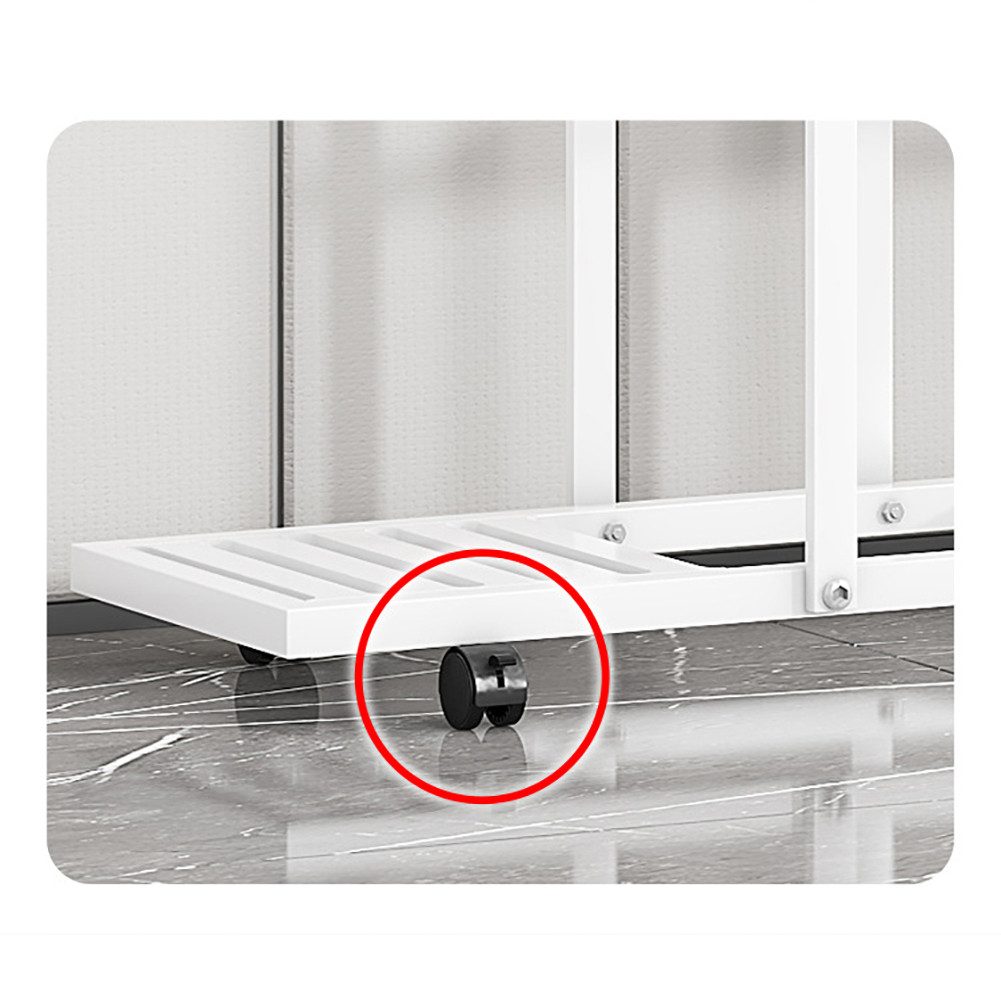 GarveeMore Blumenständer Pflanzenständer Blumenständer Schmiedeeisen Rack Organizer mit Rädern, Ecke mehrere Pflanzer Veranstalter Für Zimmer Ecke Balkon Garten – Bild 4 von 5