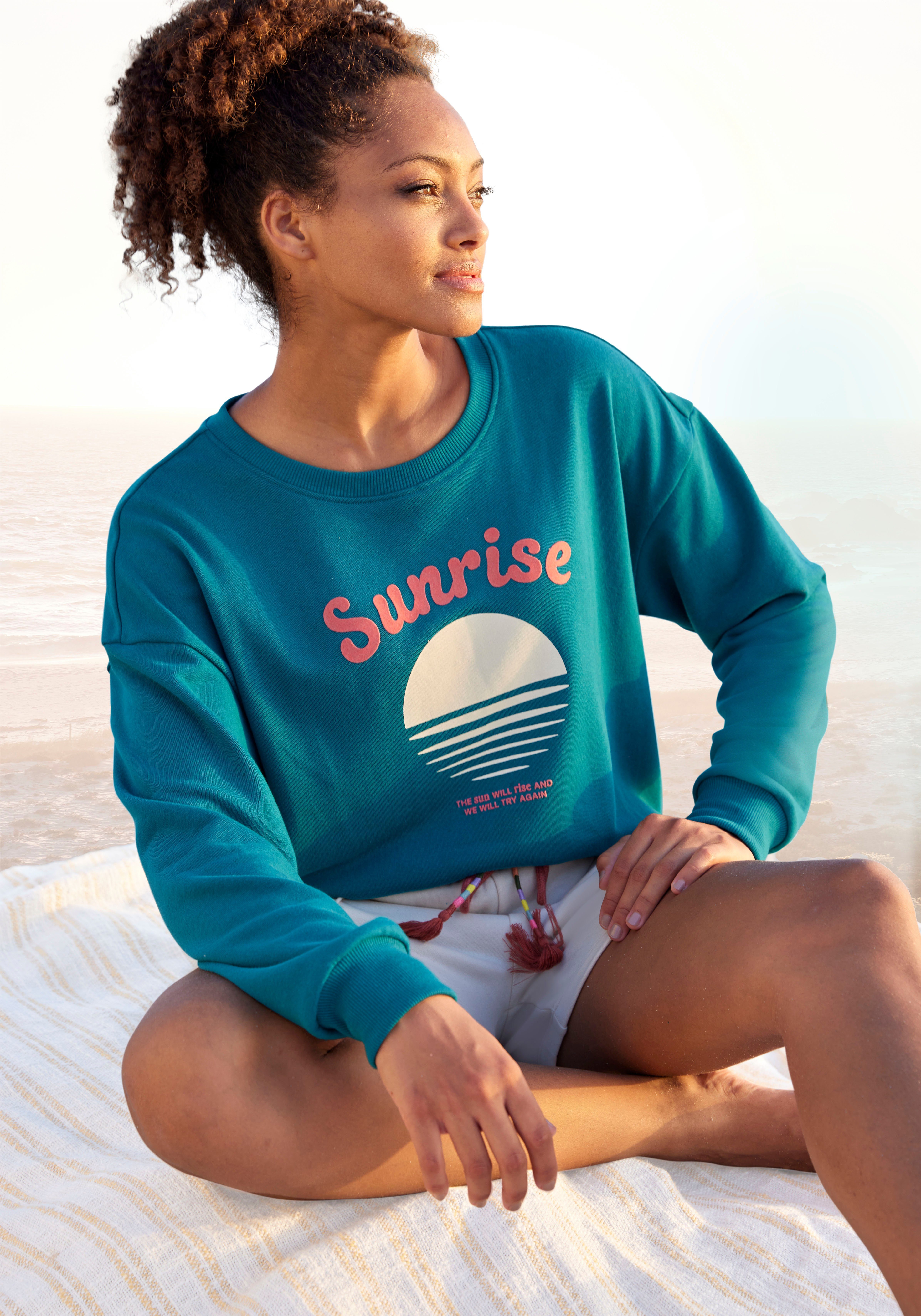 Vivance Sweater mit schönem Frontprint, Loungewear günstig online kaufen