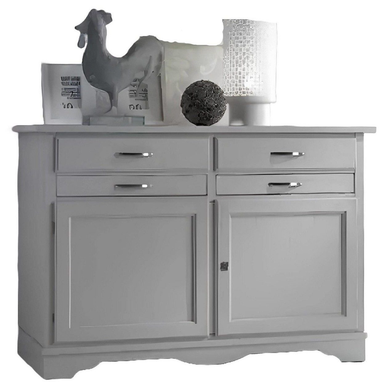 Xlmoebel Sideboard Echtholz Sideboard im italienischen Design mit edlen Details (Sideboard, 1 St., Sideboard), Hergestellt in Europa