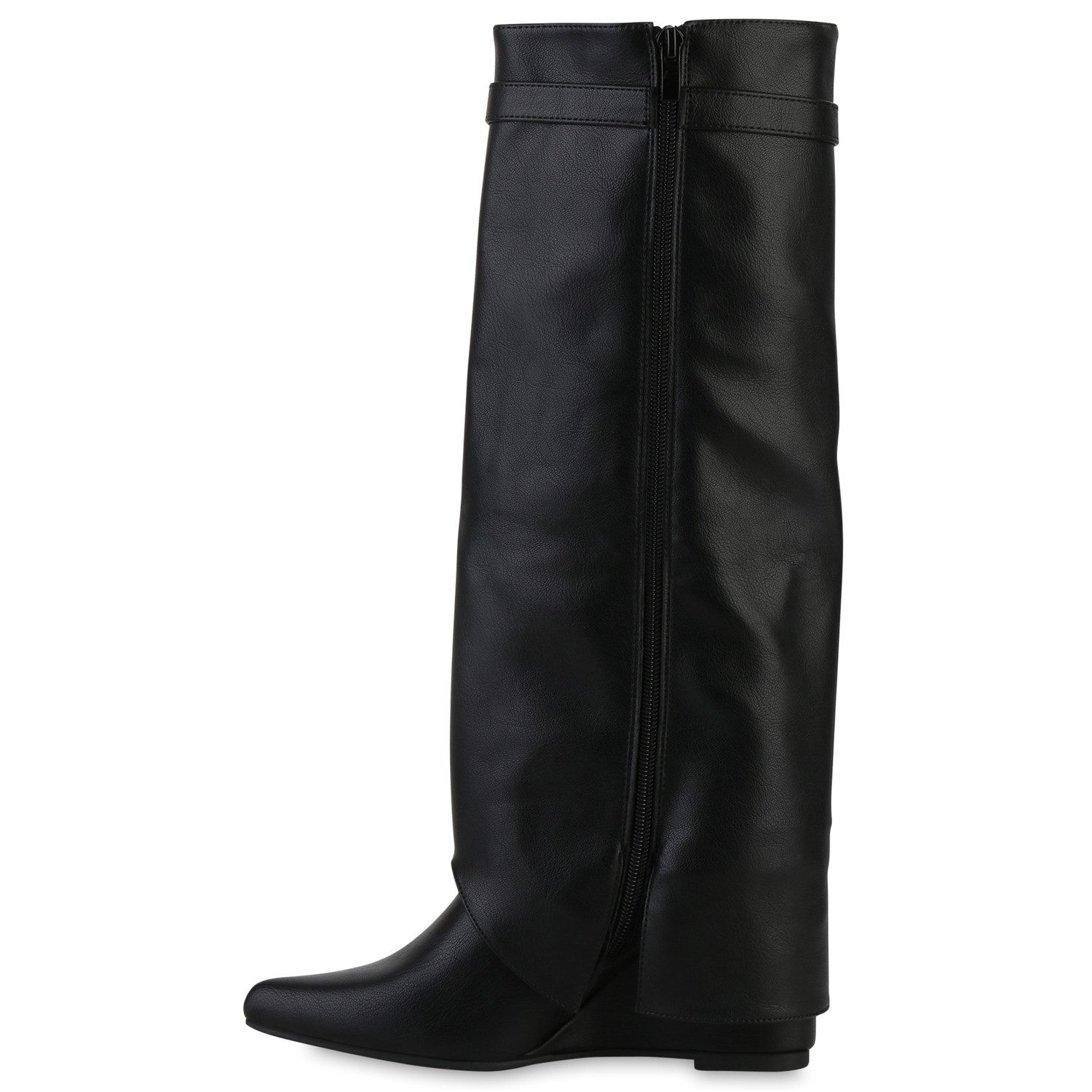 VAN HILL 841794 Pumps Damen Gefütterte Keilstiefel Stiefel Spitze Boots Sch günstig online kaufen