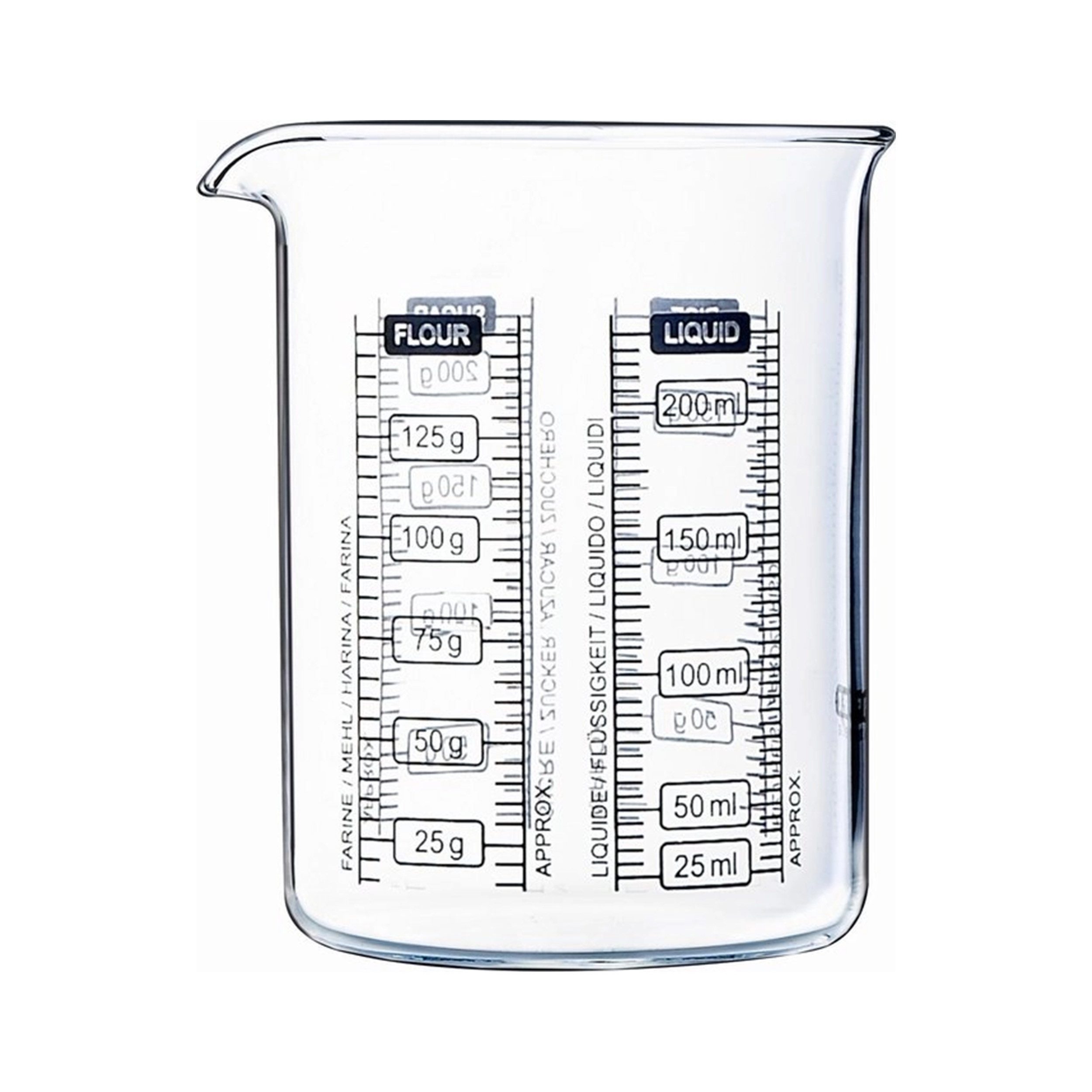 PYREX Мерные стаканы Pyrex Мерные стаканы 0.25L – Glas Messkanne hitzebeständig Küchenlabor, Glas, (1-St)