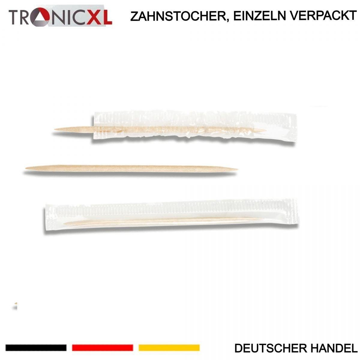 TronicXL Einwegbesteck-Set 1000 x Zahnstocher einzeln verpackt Gastro Gastronomie Bistro Holz (1000-tlg), Holz