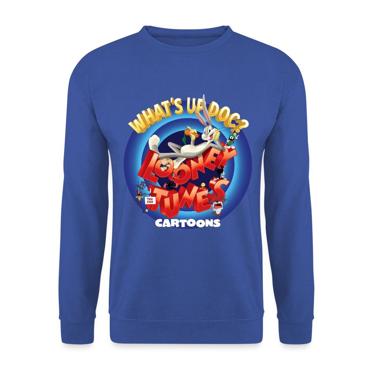 Sweatshirt Looney Tunes Cartoons Logo Bugs Bunny Unisex Pullover