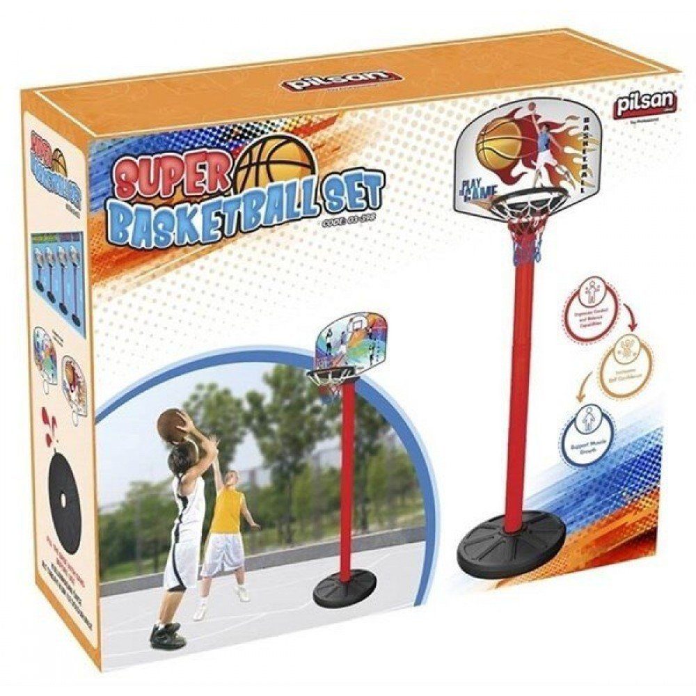 ab Pilsan Basketballständer einstellbar 3 Kunststoffball Ständer, 03398 Basketball-Set Jahre Höhe