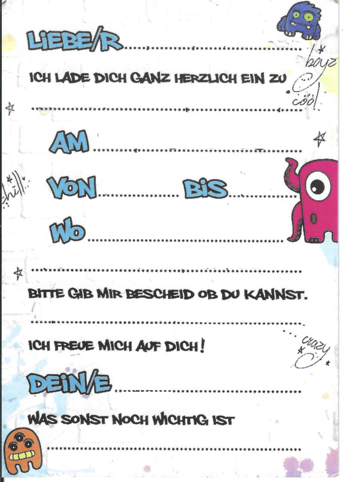 Solarandmore Einladungskarten Geburtstagseinladungskarte, Einladungskarten, die Kinder lieben