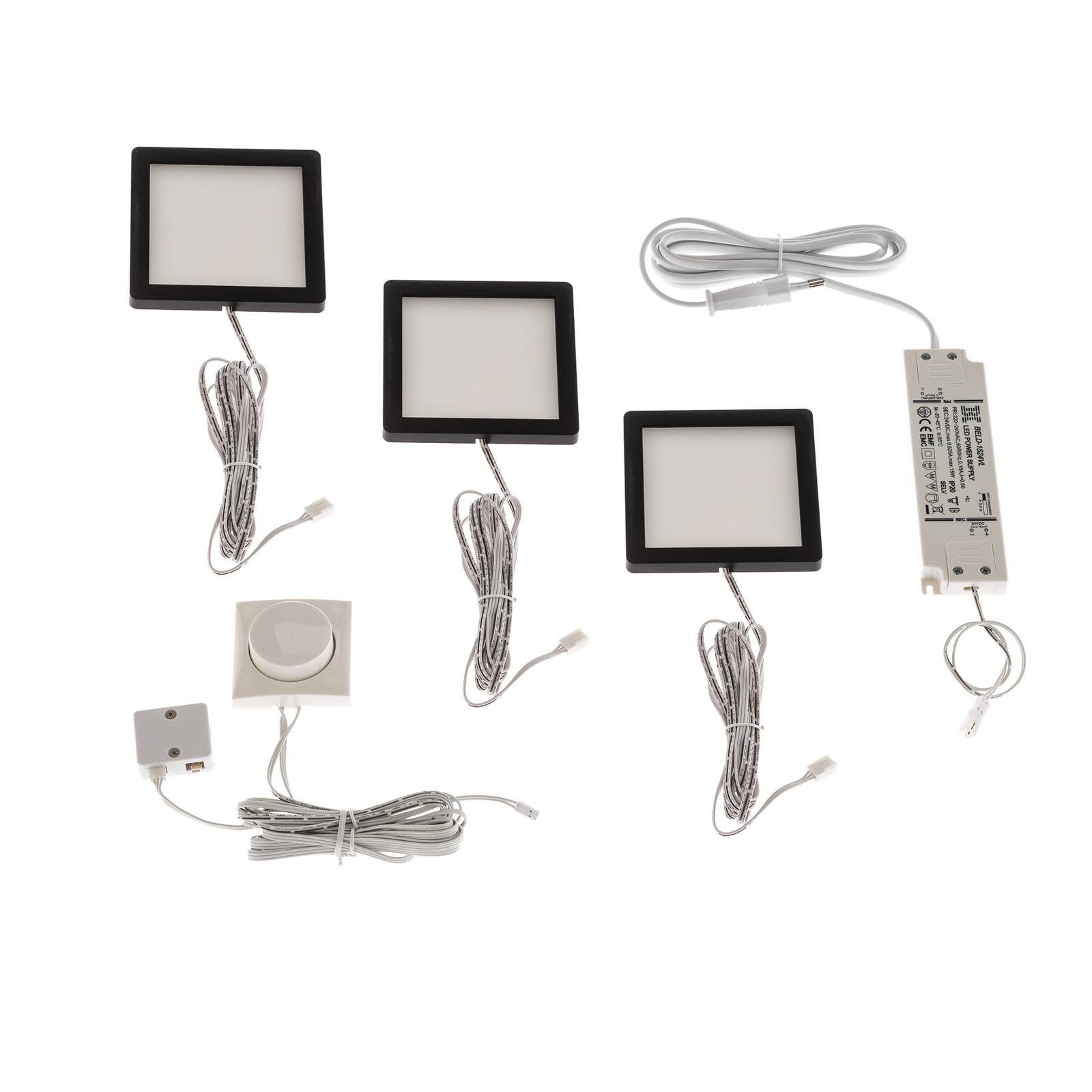 Lindby Unterschrankleuchte Antony, Enthalten, 3 x 4,8 W LED, Farbwechsel warmweiß / tageslicht