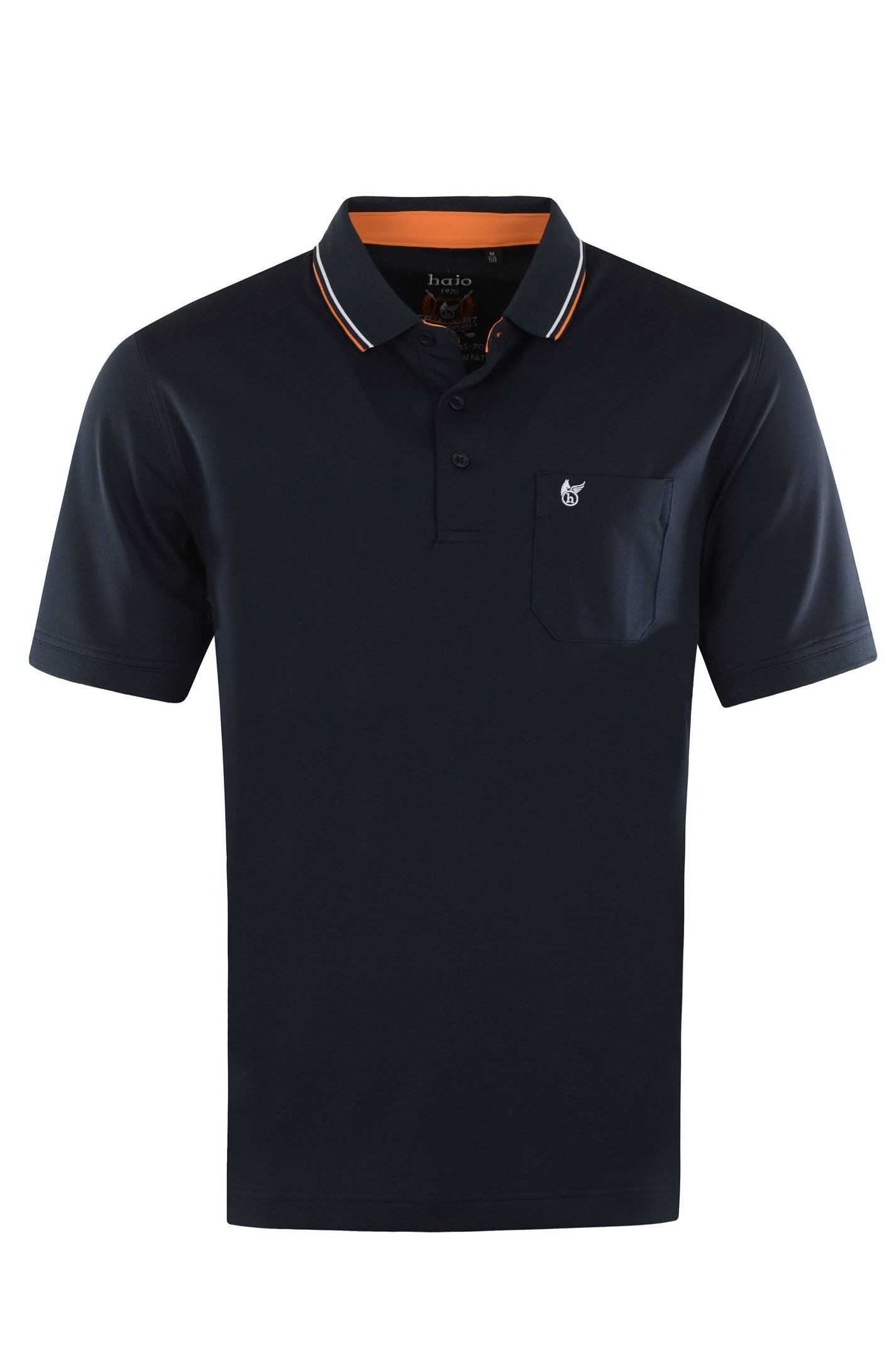 Poloshirt Poloshirt mit Brusttasche in großen Größen von Hajo, blau