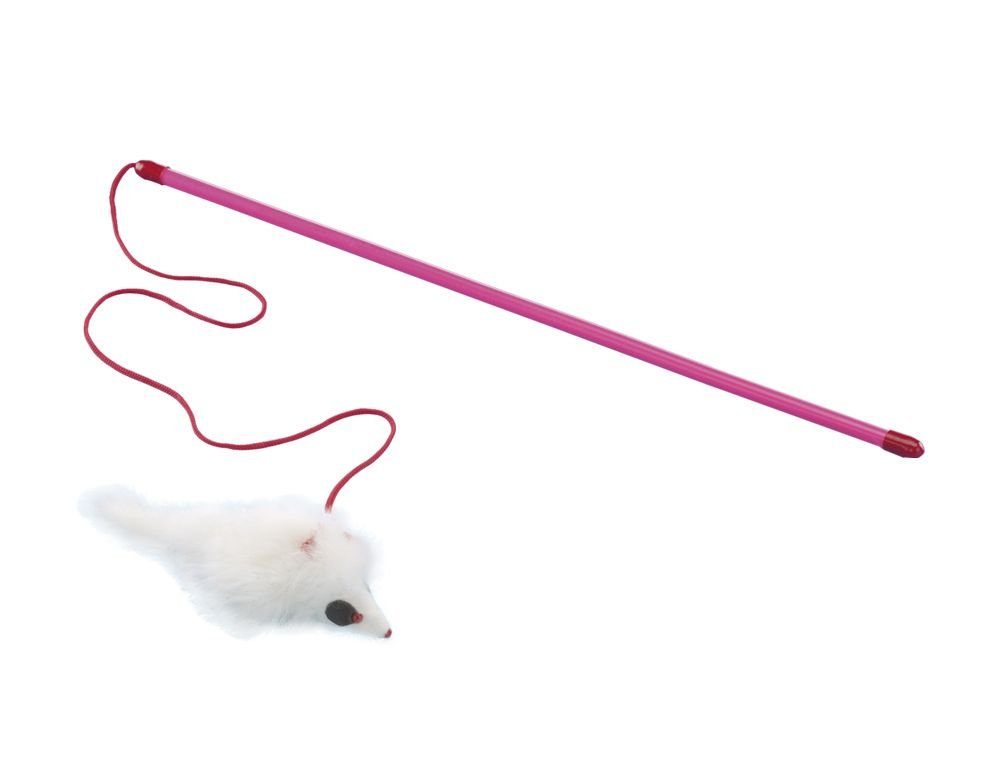 Nobby Katzenspielrad Nobby Katzenangel mit Fellmaus Langhaar, PET