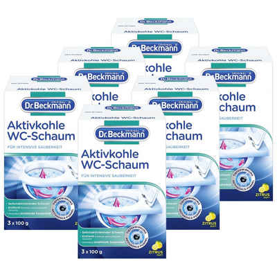 Dr. Beckmann Aktivkohle Wc-Schaum, Selbstaktivierender Schaum 18x 100 g WC-Reiniger (6-St)
