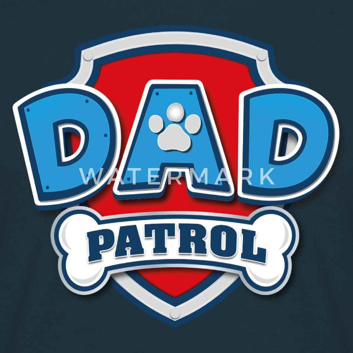 Spreadshirt T-Shirt Paw Patrol Dad Patrol Vatertag Papa Karneval Männer T-S günstig online kaufen