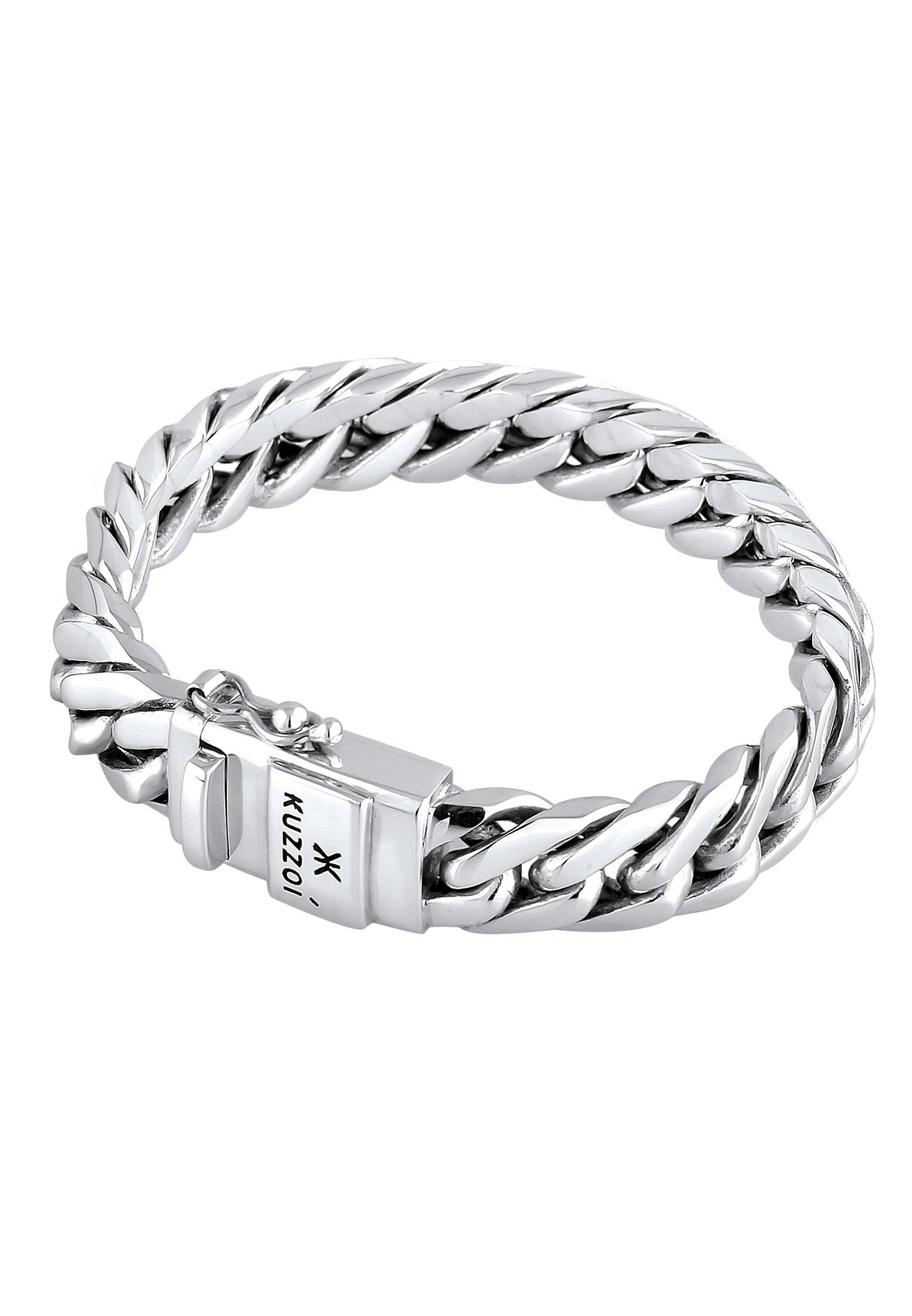 Kuzzoi Armband Herren Panzerarmband Kastenverschluss 925er Silber – Bild 2 von 5