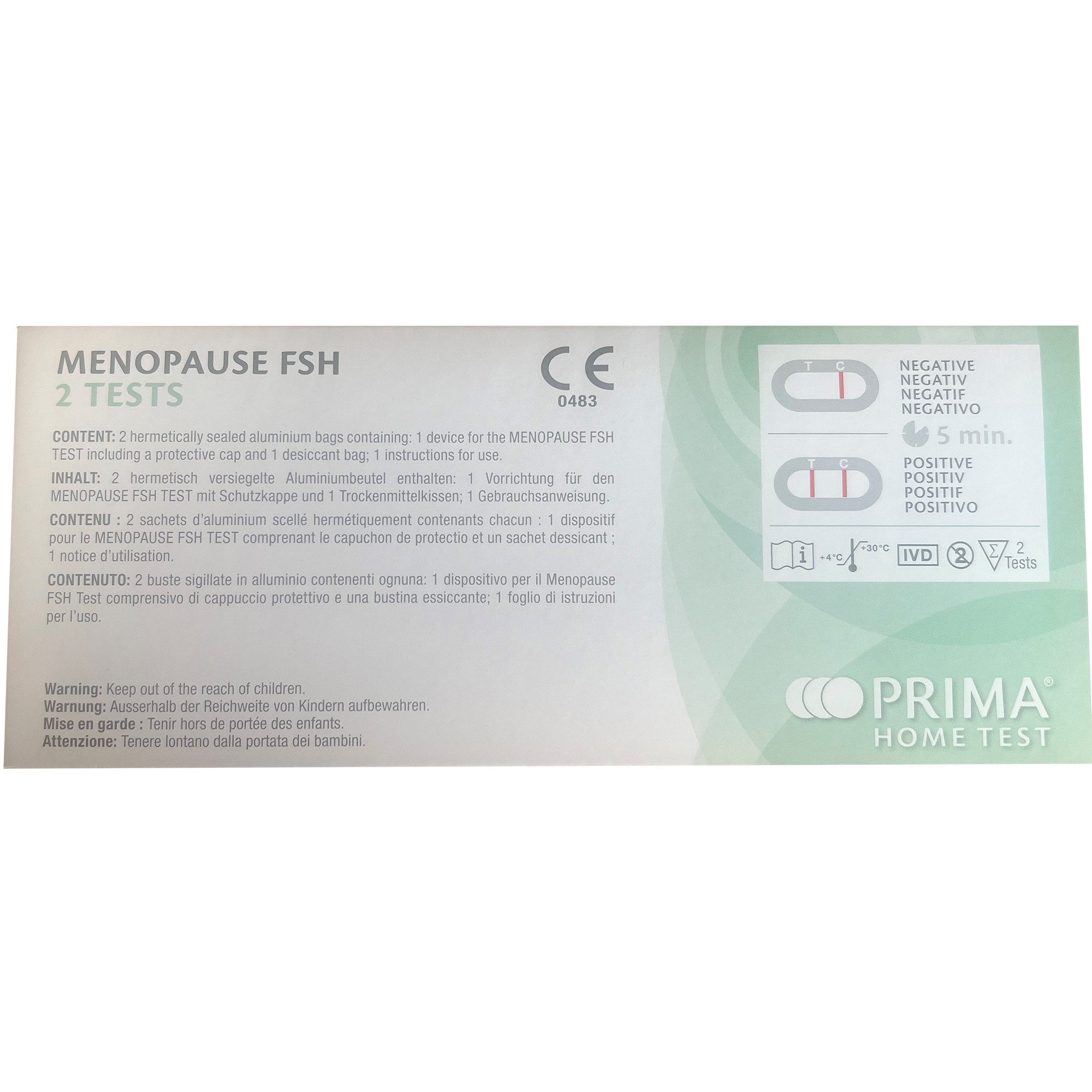 Prima Lab Schwangerschaftstest PRIMA Menopause FSH Home Test
