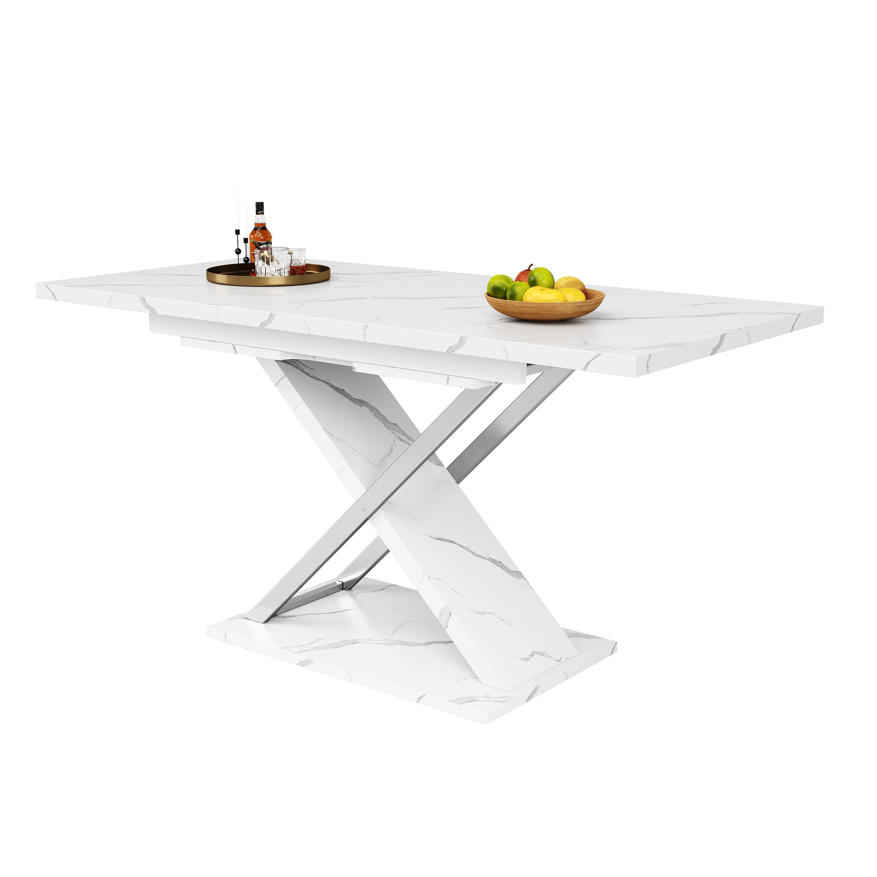 MODFU Esstisch Esstisch Teleskoptisch,Moderne Esstisch,mit Marmoroptik (Aus günstig online kaufen