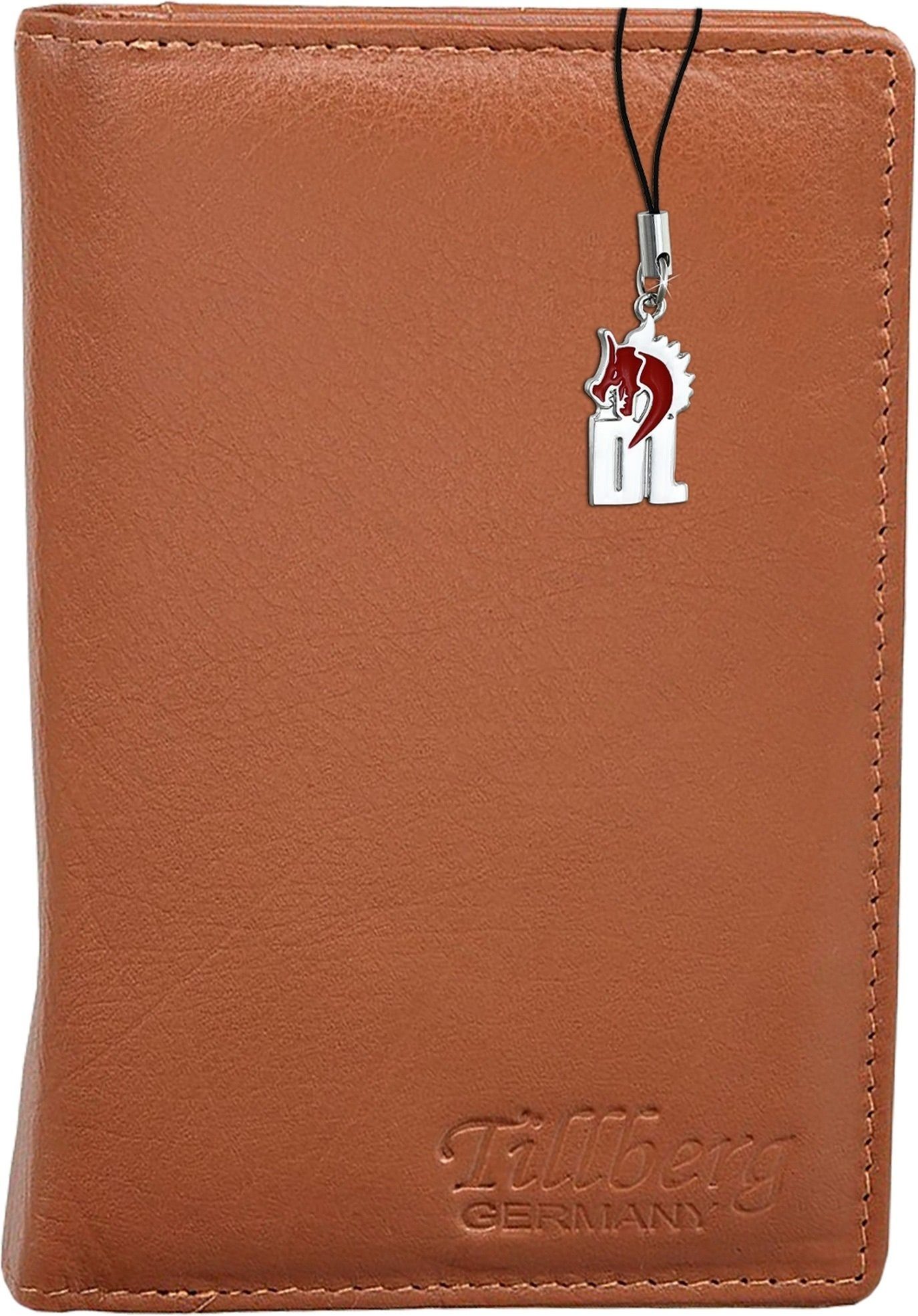 DrachenLeder Geldbörse DrachenLeder Damen Portemonnaie cognac (Portemonnaie, Portemonnaie), Damen Portemonnaie Echtleder Größe ca. 10cm, braun