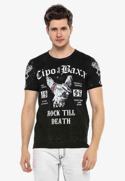 Cipo & Baxx T-Shirt mit grafischem Print