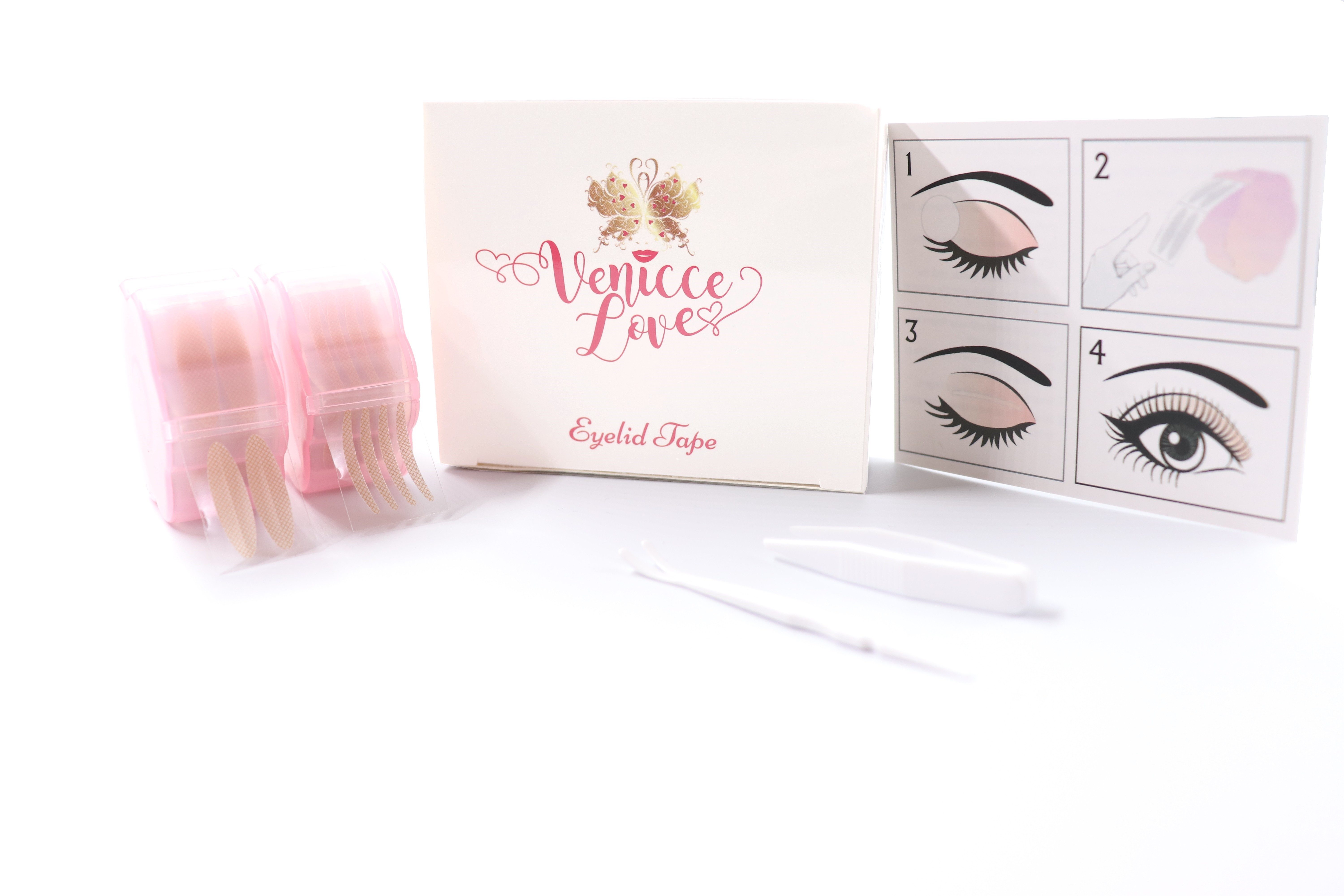 Venicce Love Augenlid-Tape 1.200 Stück Schlupflider Tapes, Augenlidstraffung ohne OP