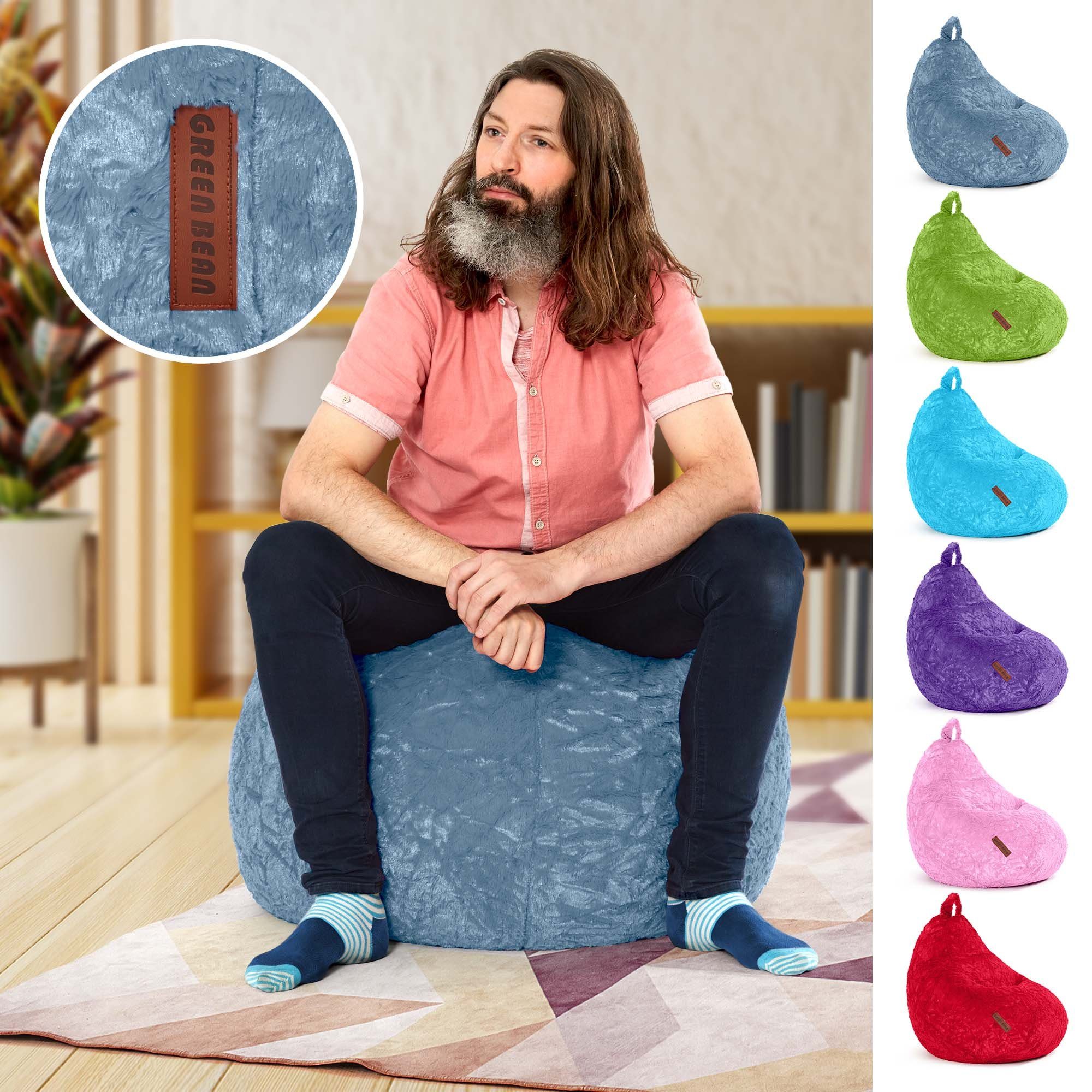Green Bean Sitzsack Plüsch (60x45x45cm - günstig online kaufen