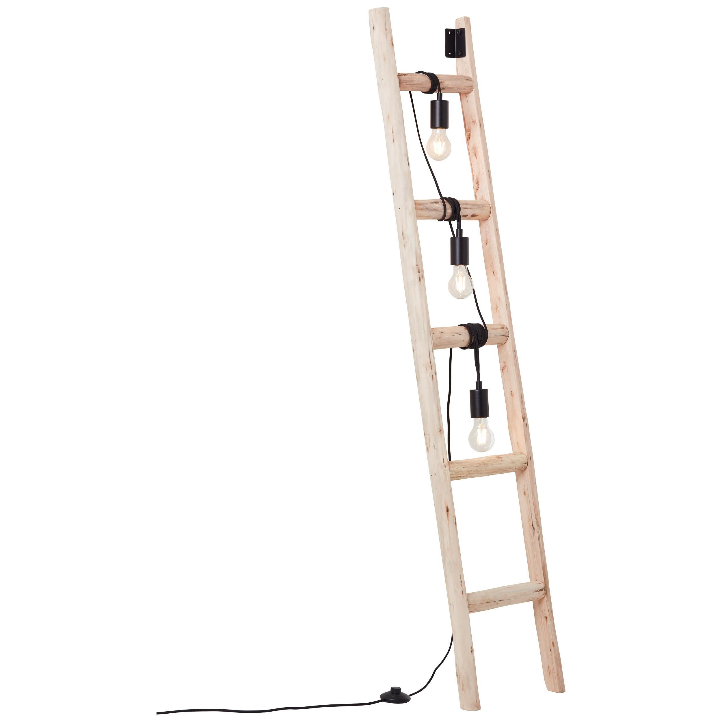 Brilliant Stehlampe Ladder, ohne schwarz/holz cm 3 158 Leuchtmittel, Holz/Metall, E27, x Höhe