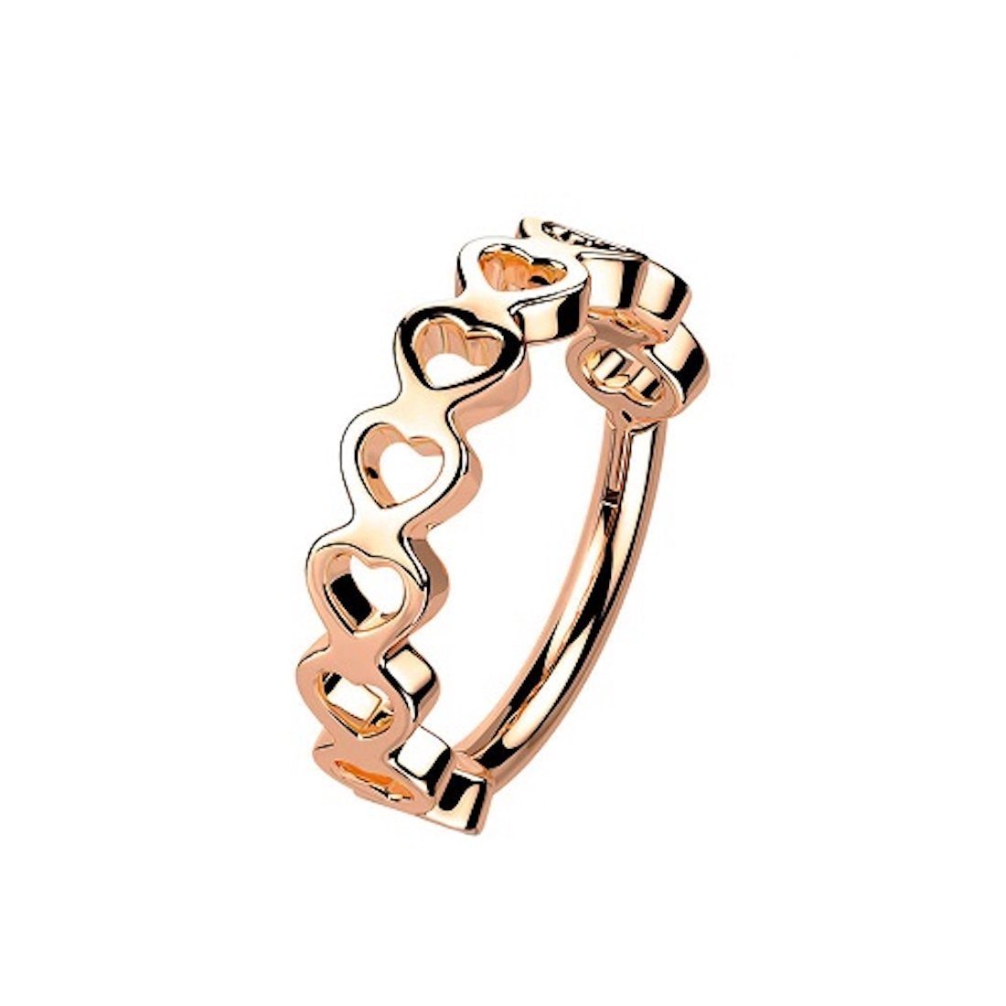 Nasenpiercing Septum Piercing Ring Segmentring Clicker Scharnier seitliche Herzen