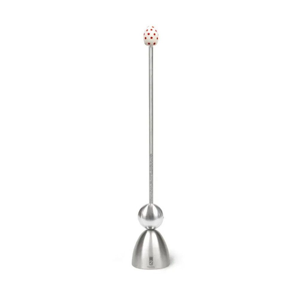 Take2-Design Eierköpfer Eierköpfer Clack 25 cm Keramik Edition 2 Punkte, (1-tlg), Eierköpfer Clack, Ø4cm, Edelstahl, mehrfarbig