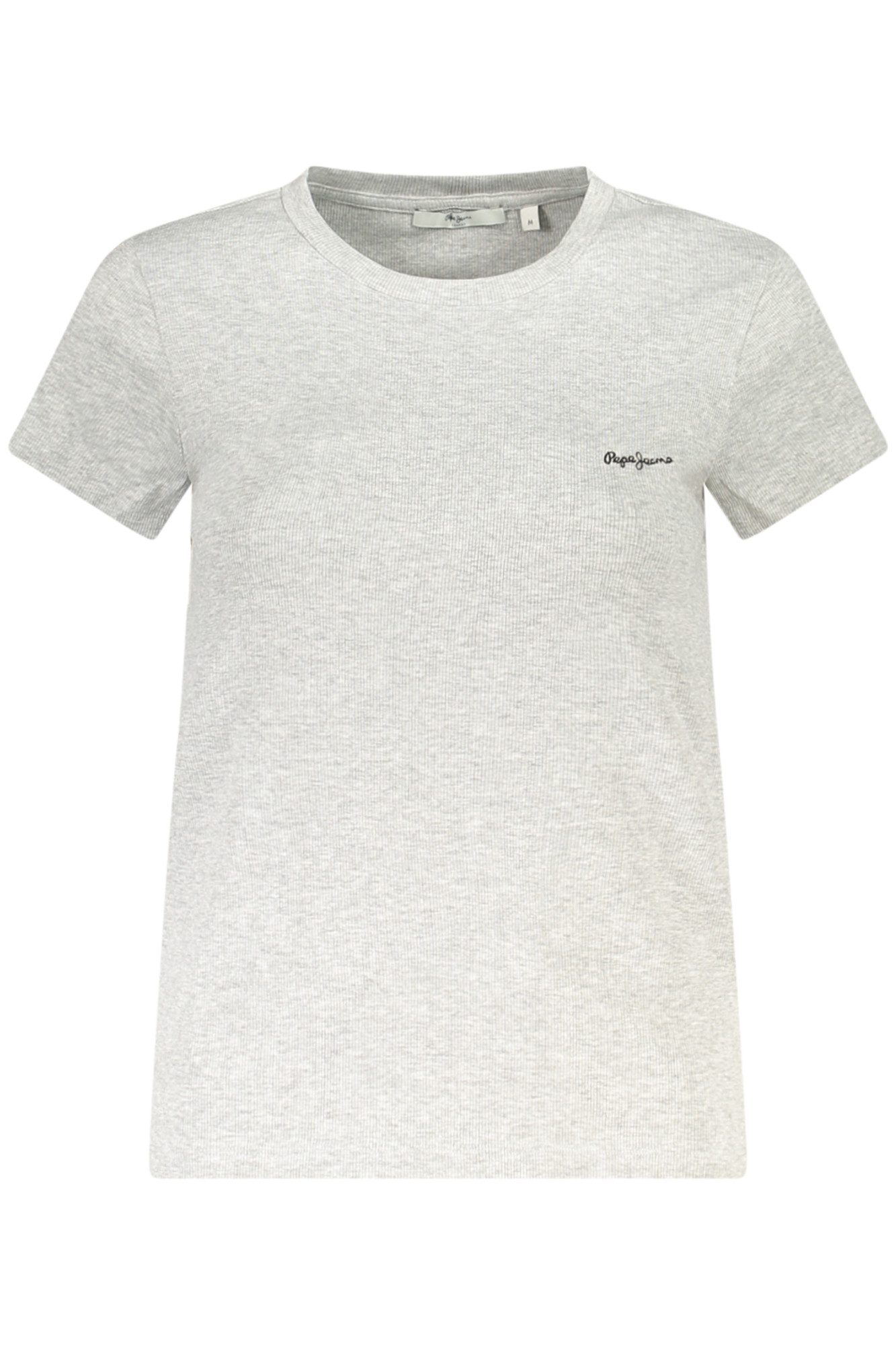 Pepe Jeans T-Shirt Graues Damen-Kurzarmshirt mit Rundhals aus