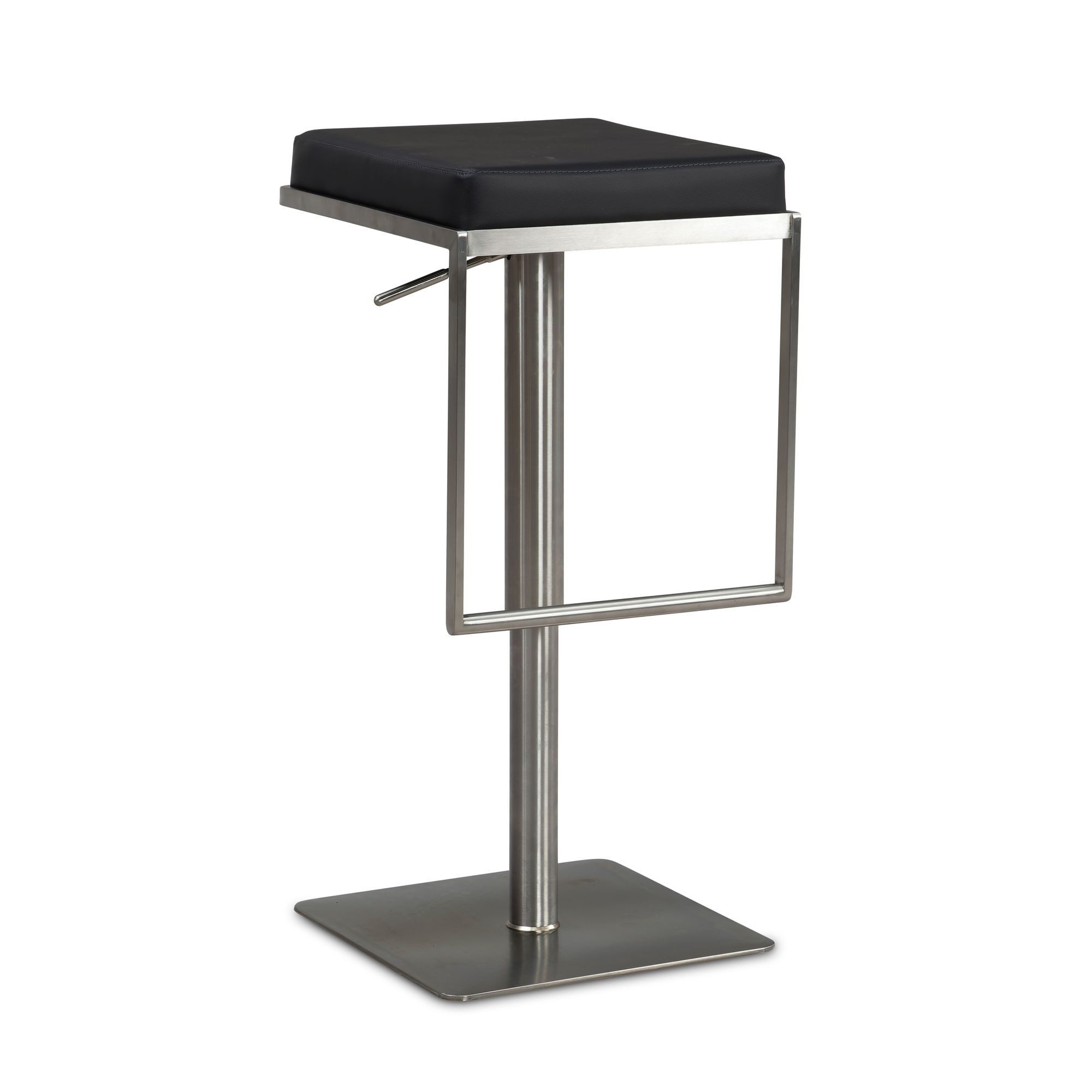 Barhocker Barhocker Schwarz Kunstleder Edelstahl Design Barstuhl Modern