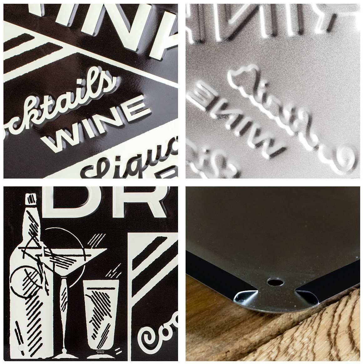 Nostalgic-Art Metallschild Hängeschild - Open Bar - Drinks