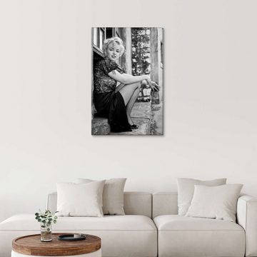 Posterlounge Leinwandbild Celebrity Collection, Marilyn in einer Filmpause, Wohnzimmer Fotografie