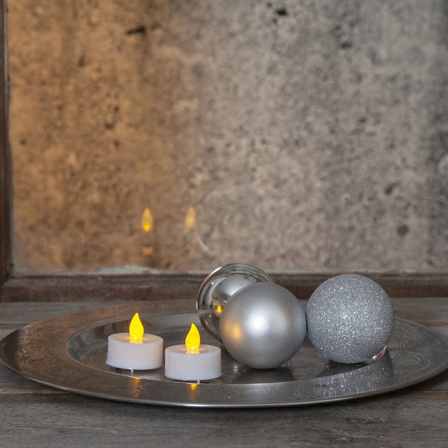 MARELIDA LED-Kerze LED Teelichter flackernd mit Batterien flammenlos weiß D günstig online kaufen