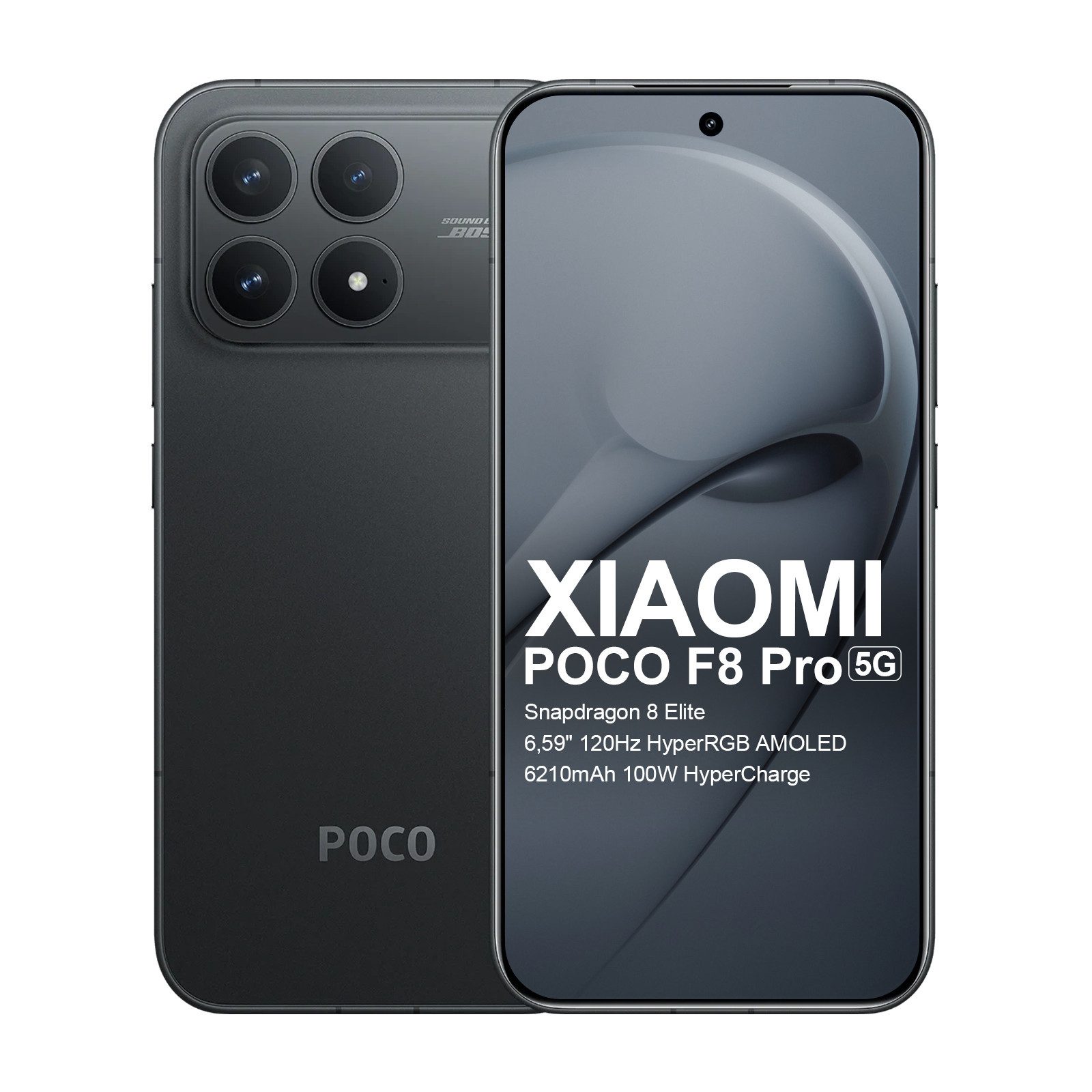 Xiaomi Xiaomi POCO F8 Pro 12G+512GB 6,59" 120Hz AMOLED Display Smartphone (6.59 Zoll, 256 GB Speicherplatz, 50 MP Kamera, 50MP Dreifachkamera mit OIS, 6210mAh Akku mit 100W HyperCharge, IP68)