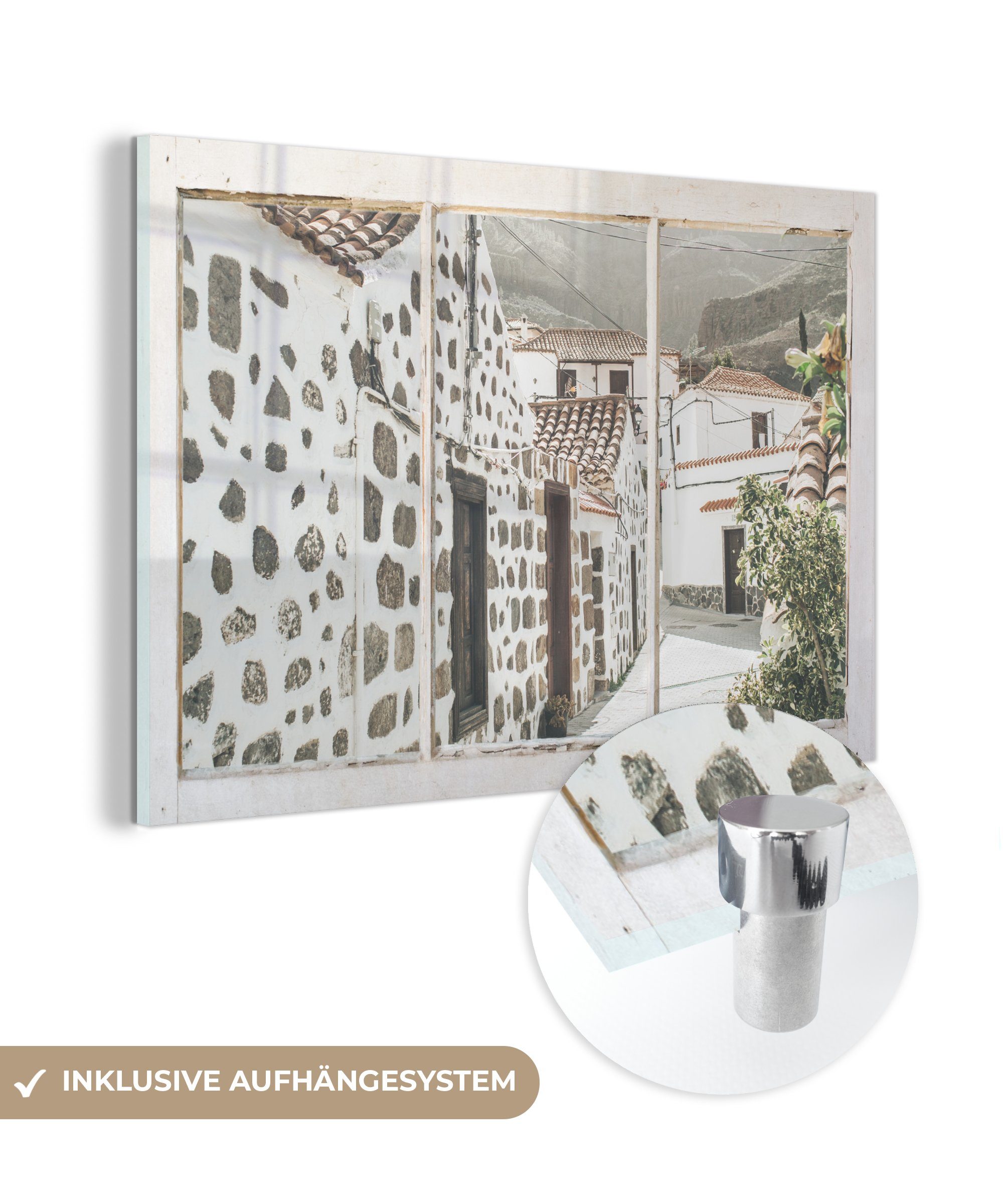 MuchoWow Acrylglasbild Ansicht - Architektur - Sommer, (1 St), Glasbilder - Bilder auf Glas Wandbild - Foto auf Glas - Wanddekoration