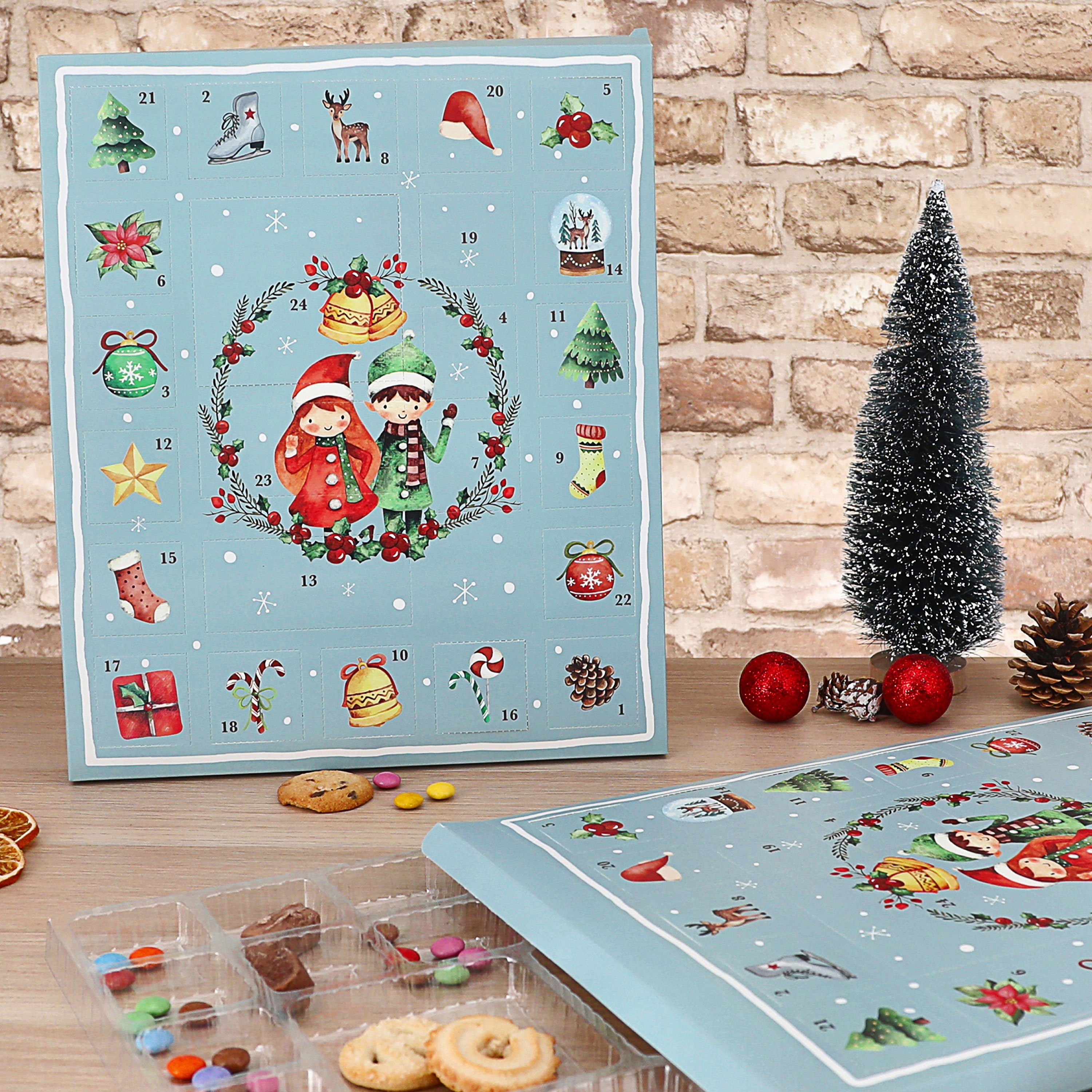 Adventskalender zum Kalender CEPEWA bunt PVC Türchen 24 Adventskalender Selbstbefüllen