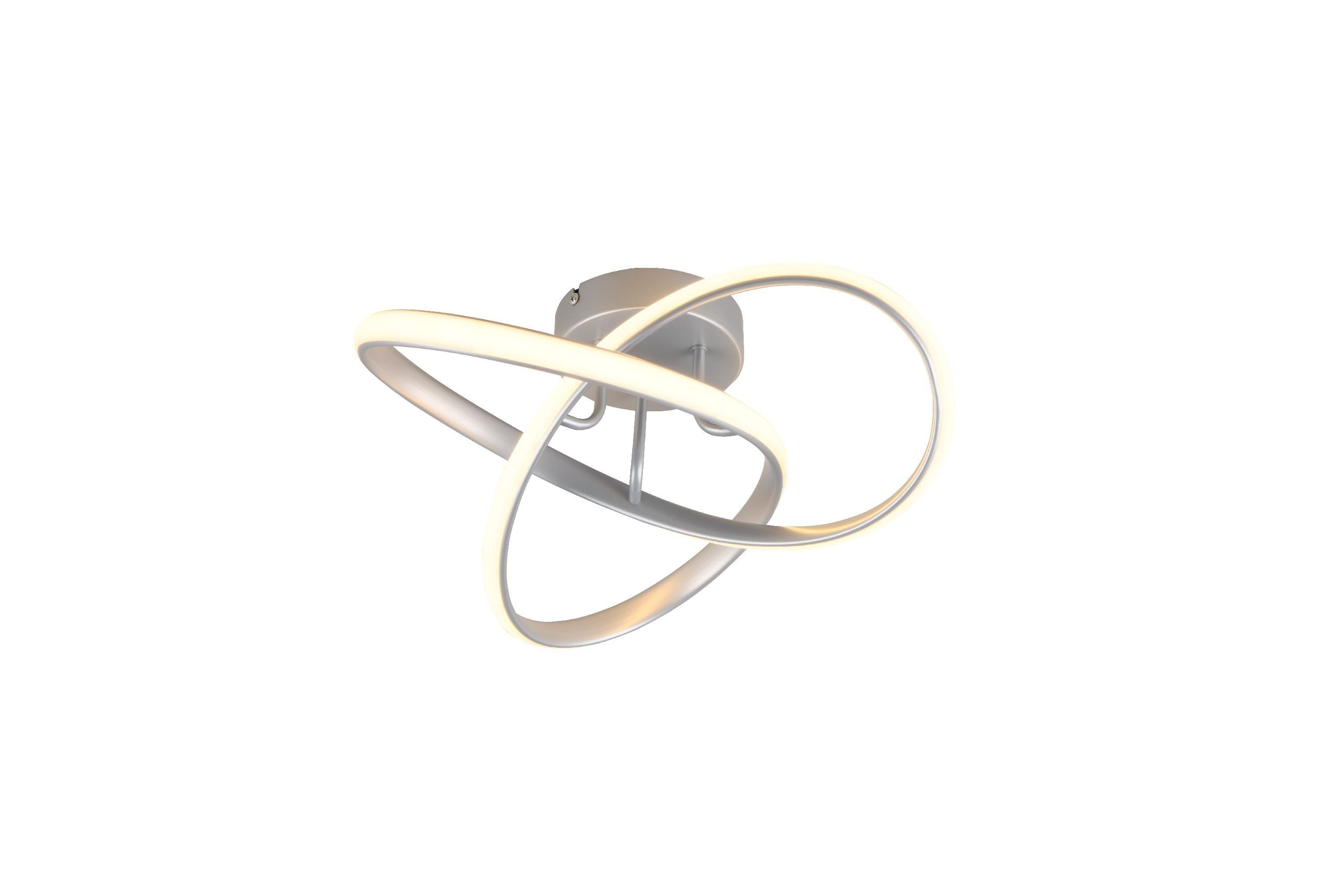 Reality Leuchten Deckenleuchte Reality Leuchten Deckenleuchte MEO LED DH 40x15 cm grau Deckenlampe, Warmweiß