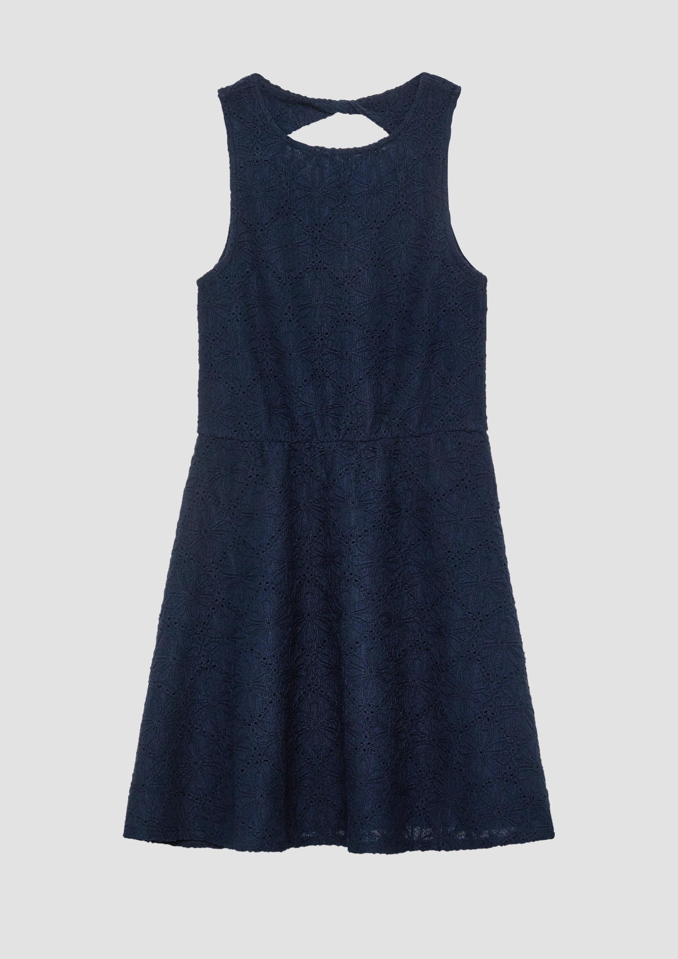 s.Oliver Minikleid Kleid Strukturiertes Kleid mit Cut-out am Rücken