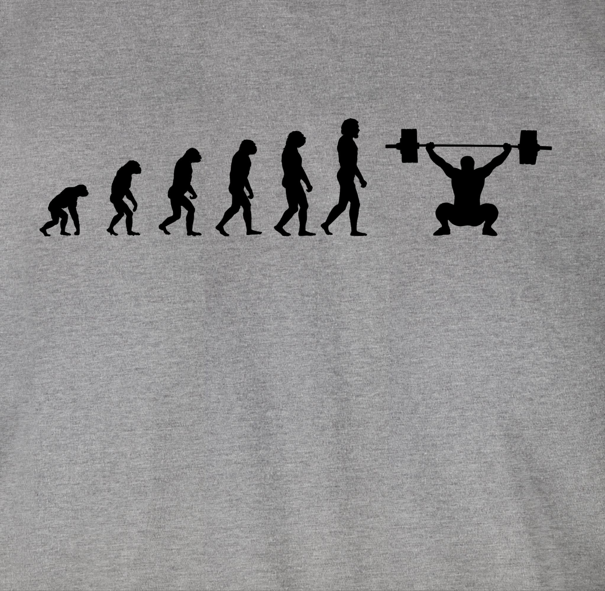Shirtracer T-Shirt Evolution Workout Evolution 2 Grau meliert Outfit