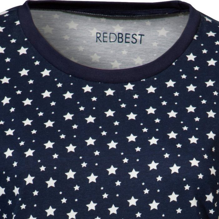 REDBEST Nachthemd Damen-Nachthemd Single-Jersey Sterne GB8488