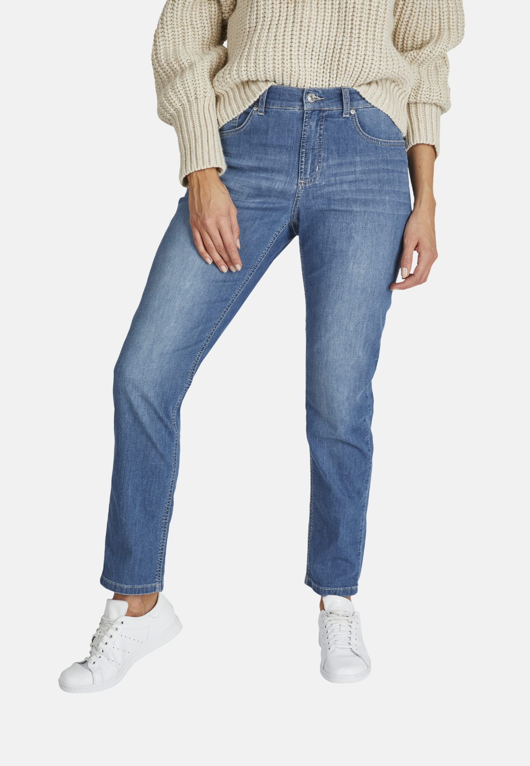 ANGELS Stretch-Jeans Jeans Tama mit teilelastischem Bund mit Label-Applikationen