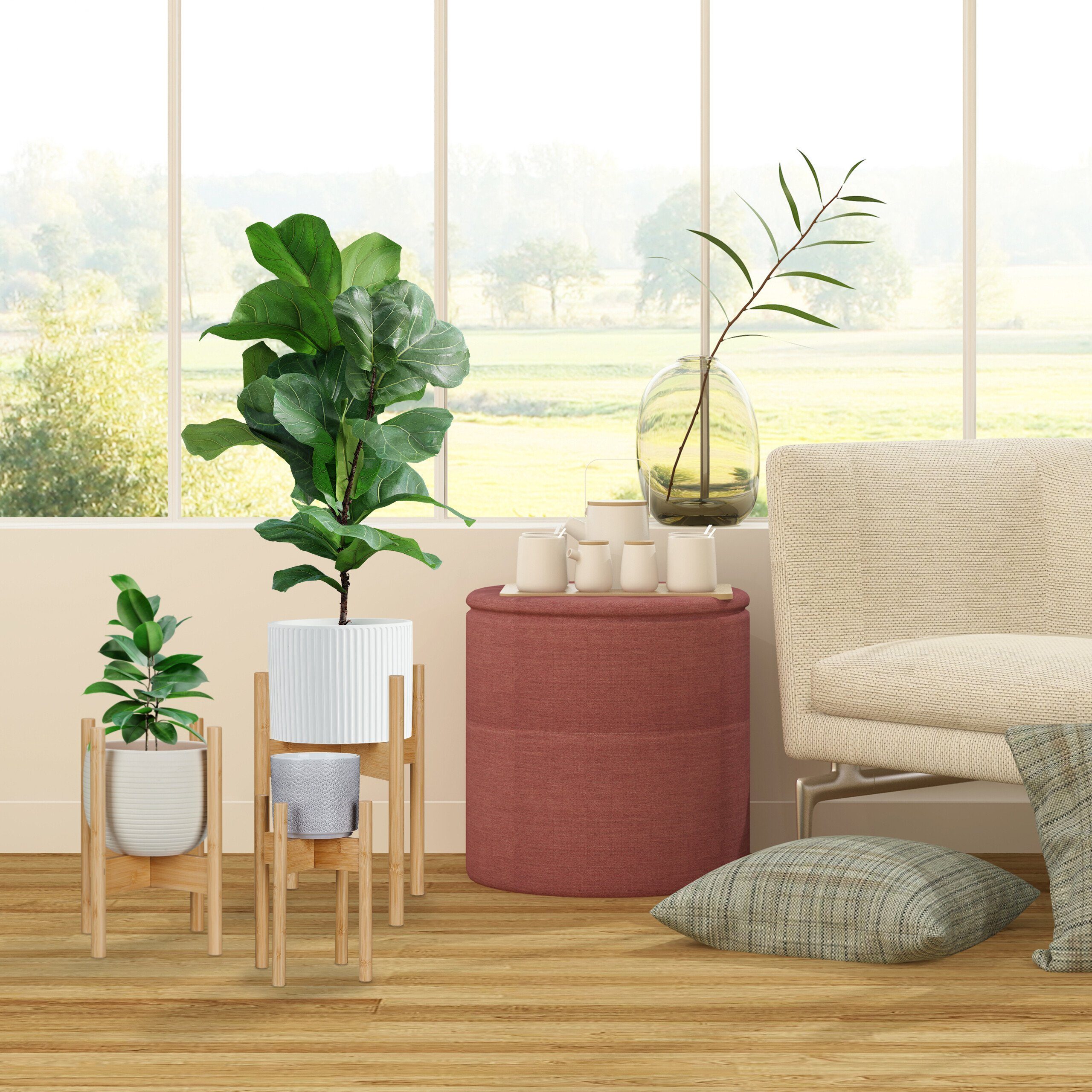 relaxdays Blumenständer Pflanzenständer im 3er Set (3er Set), XL günstig online kaufen