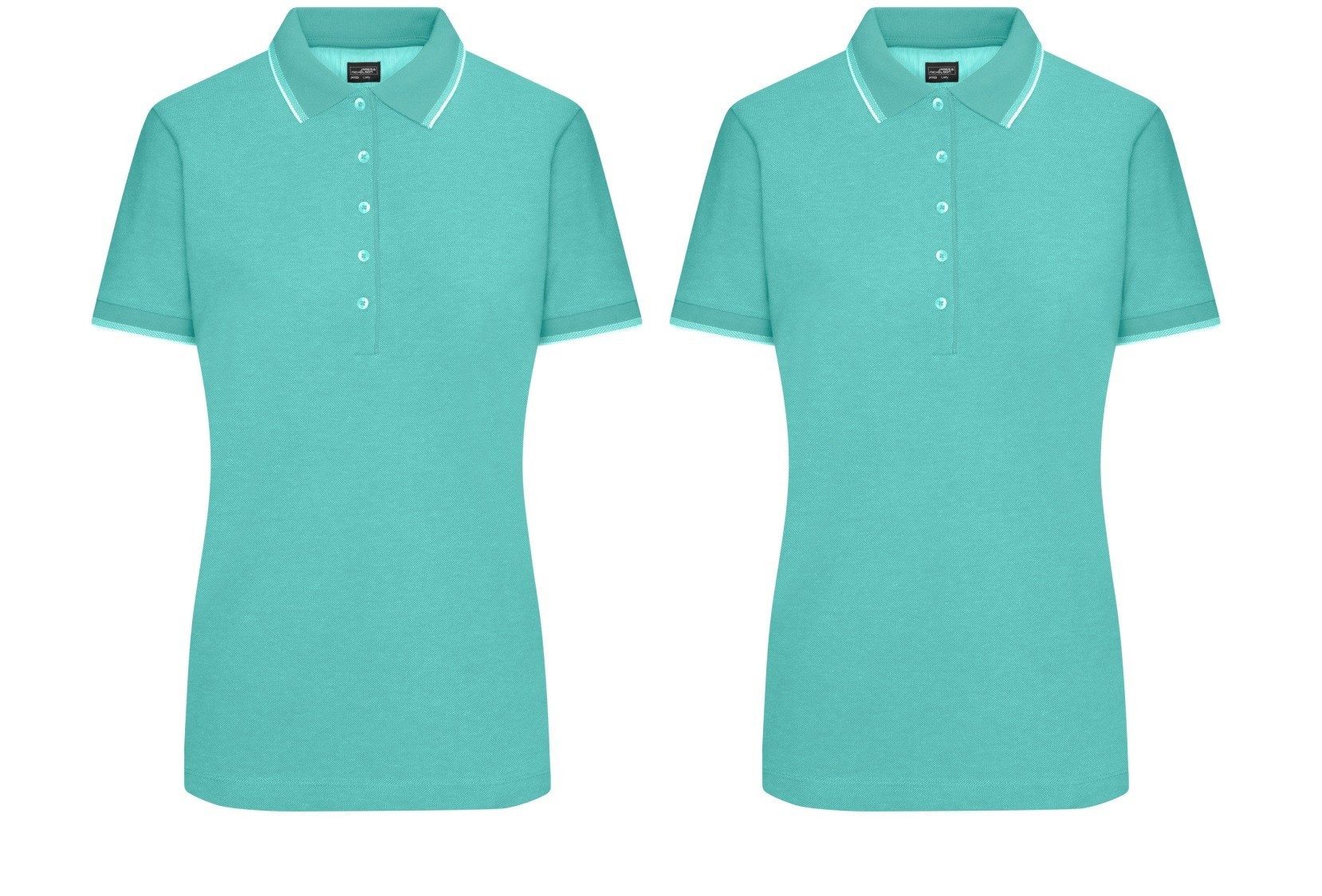 Poloshirt Doppelpack Damen Polo in trendiger bicolor-Optik Ladies' Polo JN703