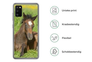 MuchoWow Handyhülle Pferde - Licht - Gras, Handyhülle Samsung Galaxy A41, Smartphone-Bumper, Print, Handy