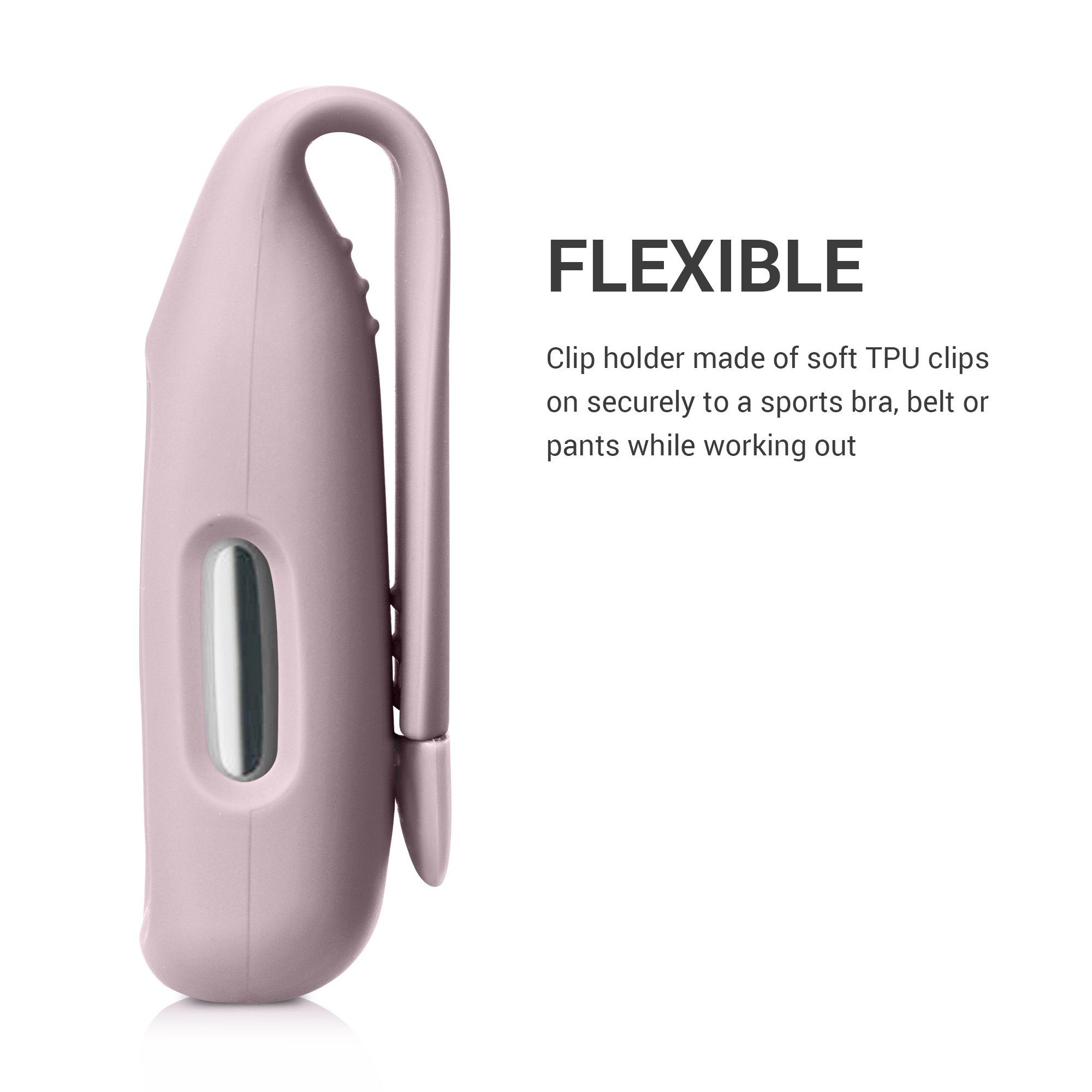 kwmobile 2x Clip Halter für Fitbit Inspire 3 / Inspire 2 / Ace 3 Smartwatch, 2-tlg., Fitness Tracker Hülle für Sport TPU Schutzhülle ohne Tracker