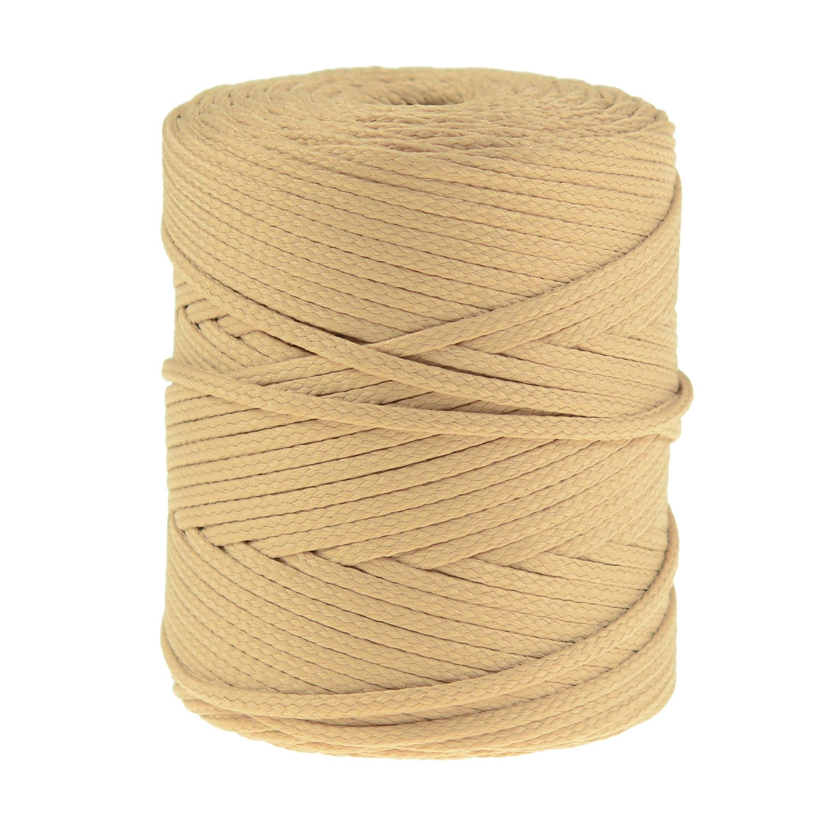 maDDma Seil 100m Polyester-Schnur Kordel 4mm, beige