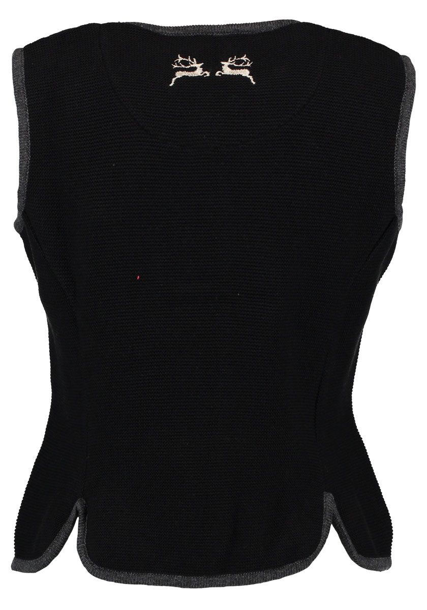 OS Trachten Strickweste Xeniro Rundhalsausschnitt günstig online kaufen